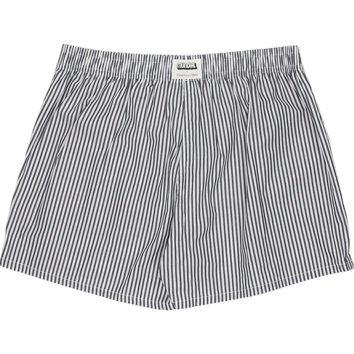 Mundial X Hamilton + Hare Black Striped Cotton Boxers