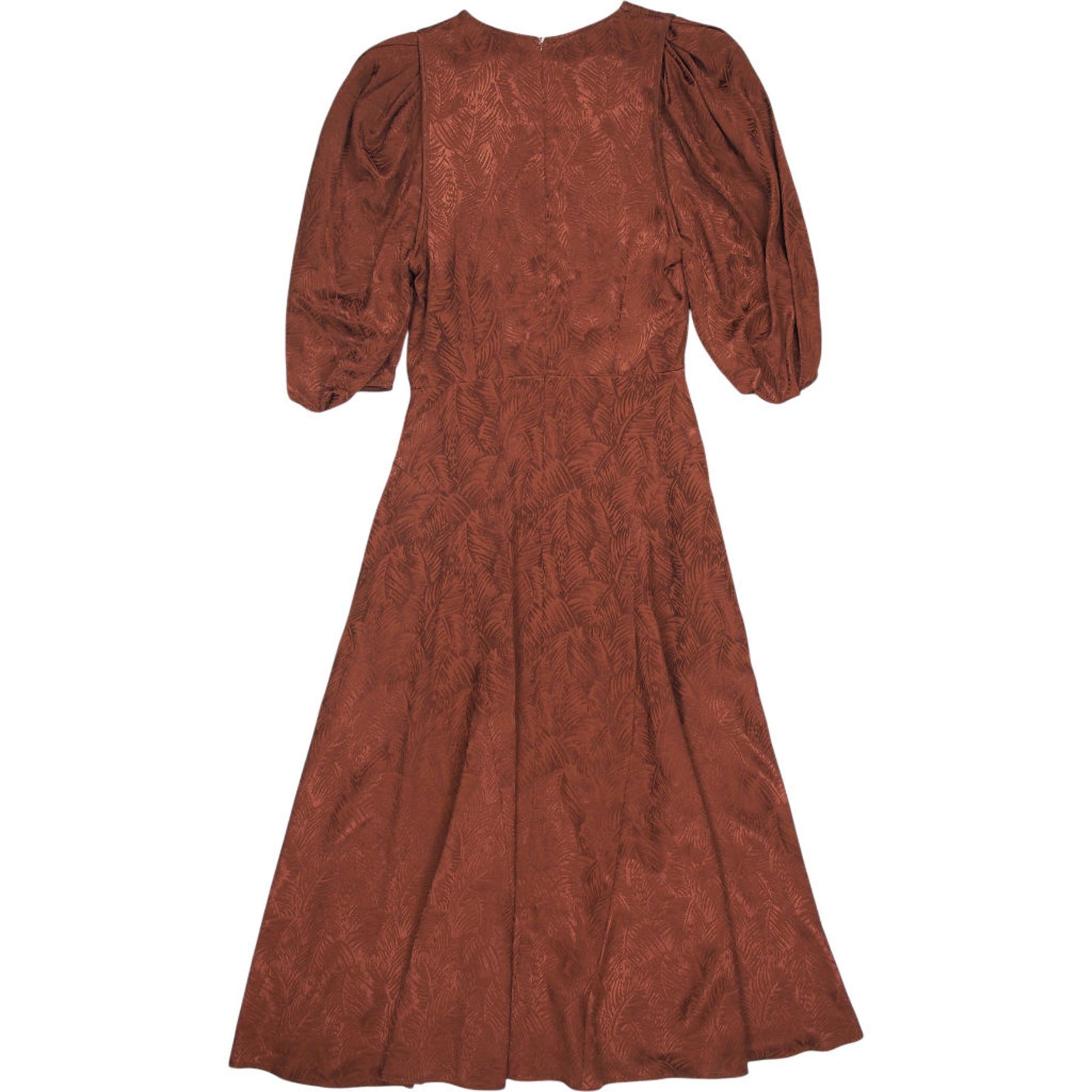 Vivere Dark Camel Mila Dress Full Sleeve