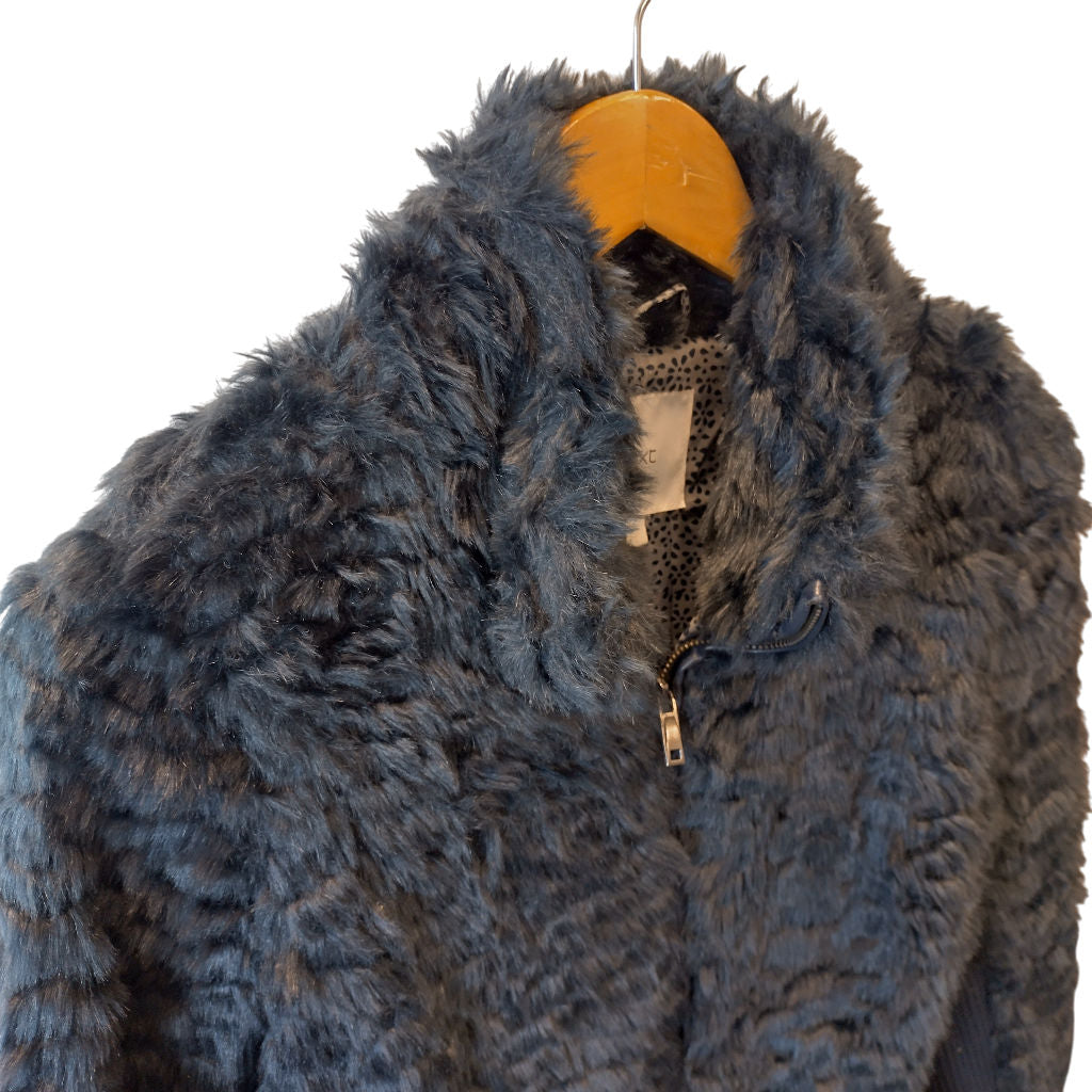 Next Blue Faux Fur Jacket