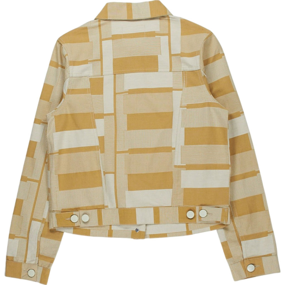 Folk Beige Geometric Print Jacket