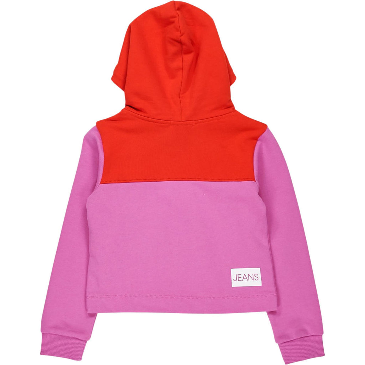 Calvin Klein Red Pink Colourblock Hoodie