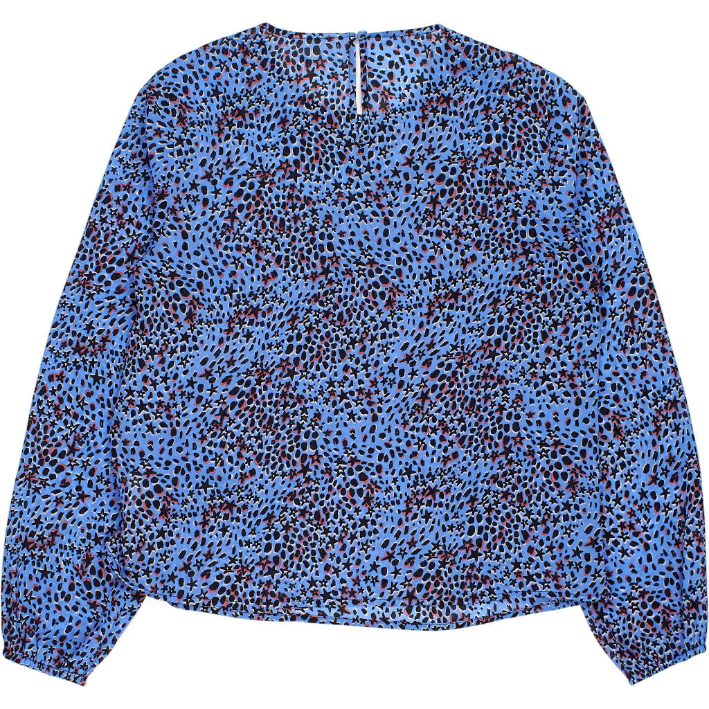 Hush Blue Patterned Blouse