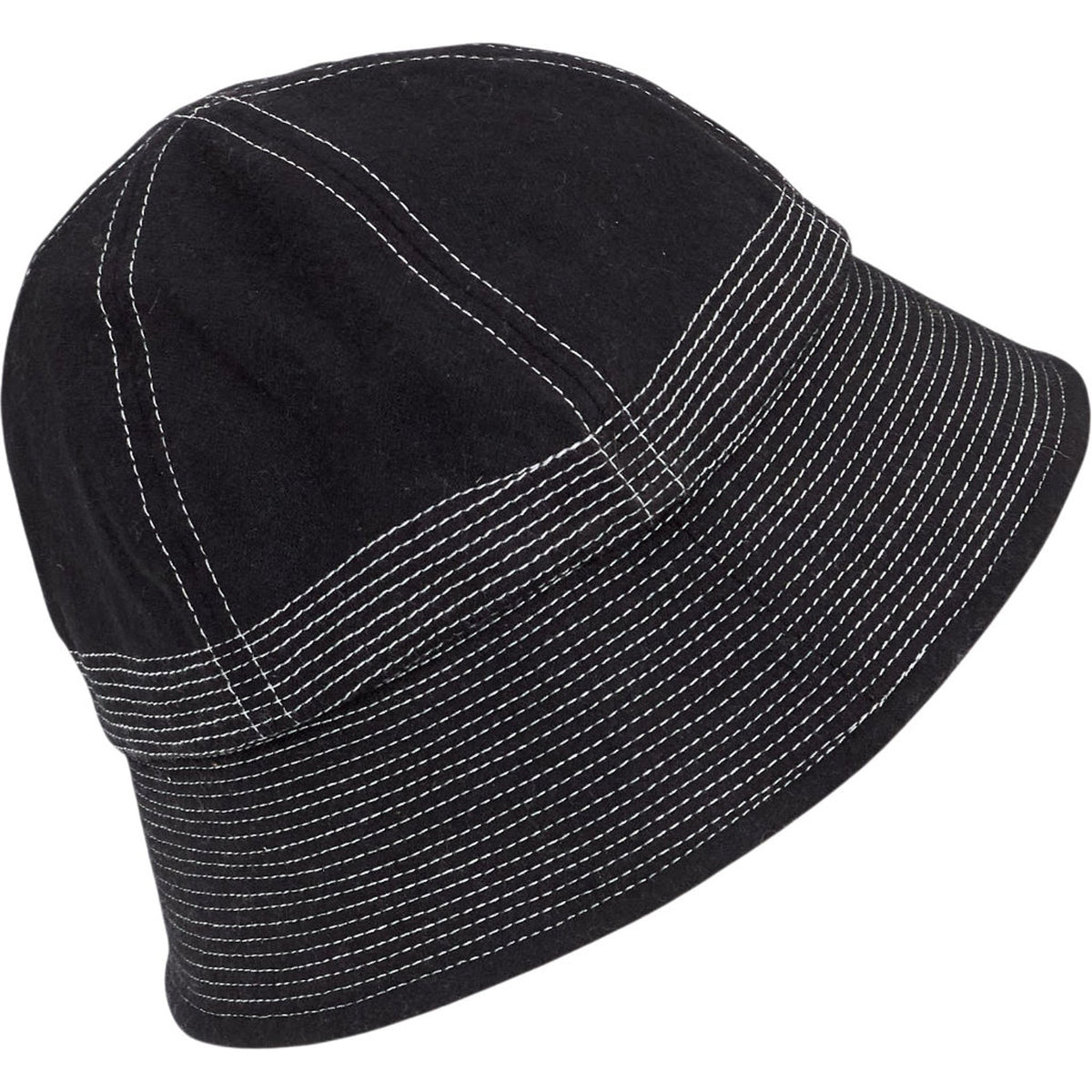 YMC Black Wool Blend Bucket Hat