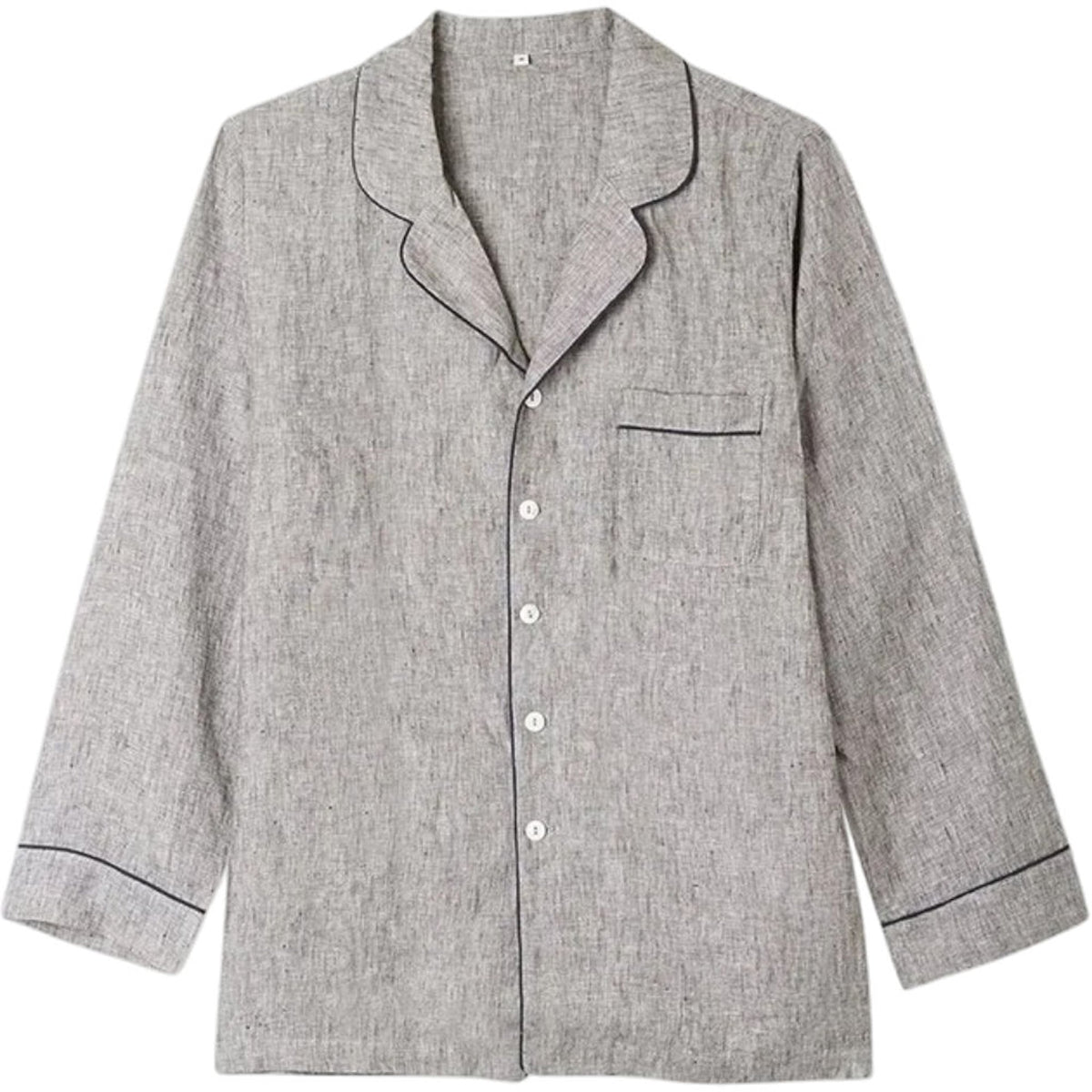 Piglet in Bed Grey Linen Pyjama Shirt