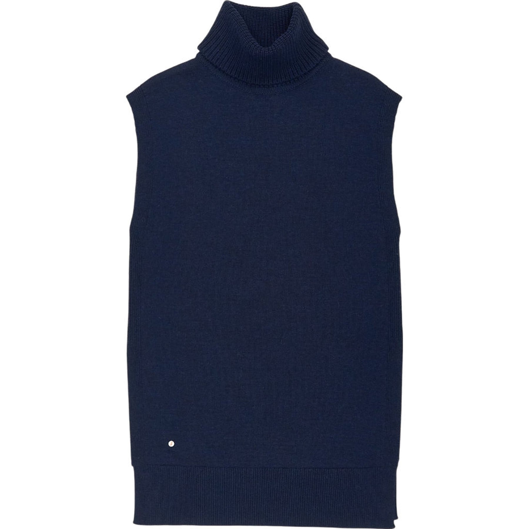 Pure Collection Navy Merino Wool Sleeveless Jumper S