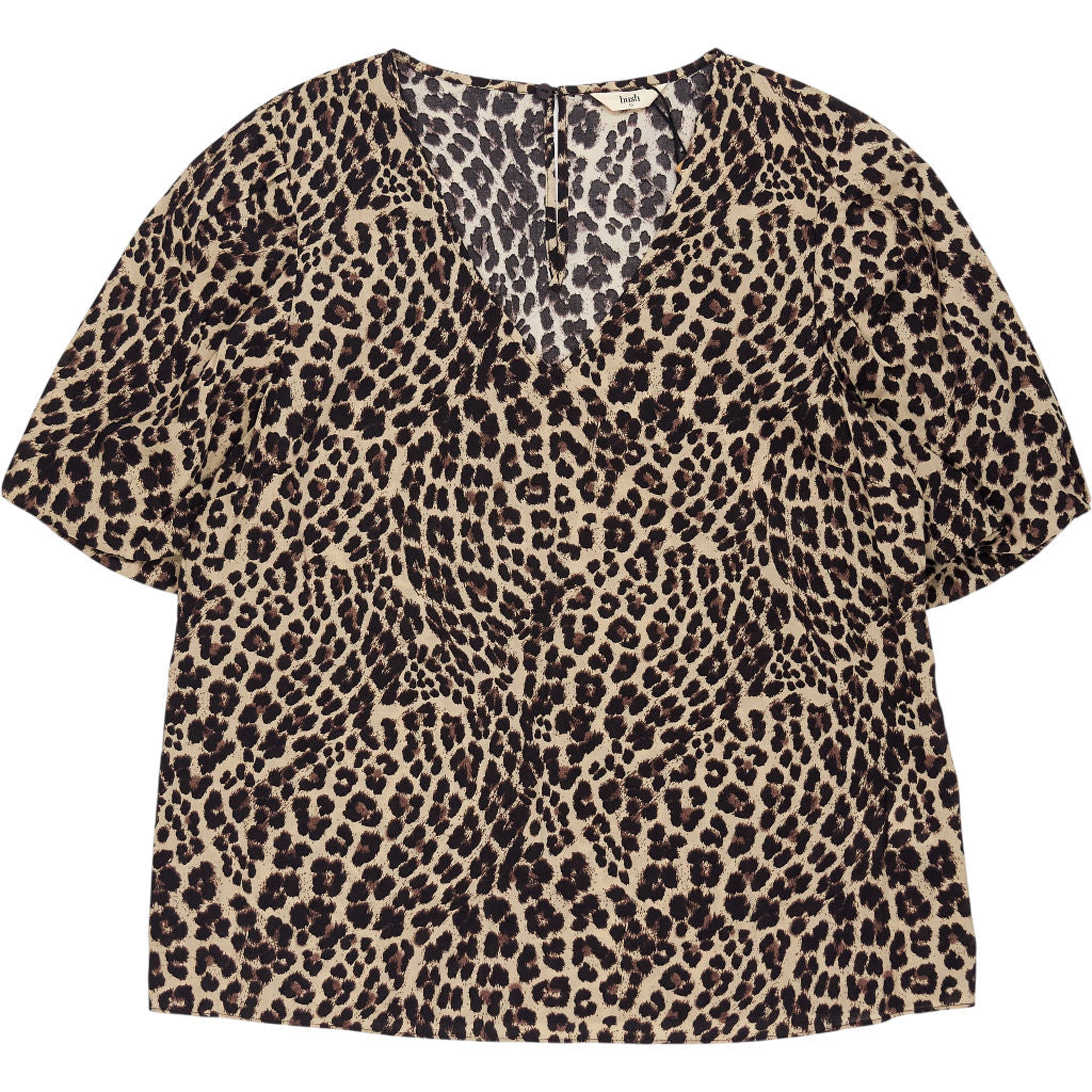 Hush True Leopard Alberta Puff Sleeve Top