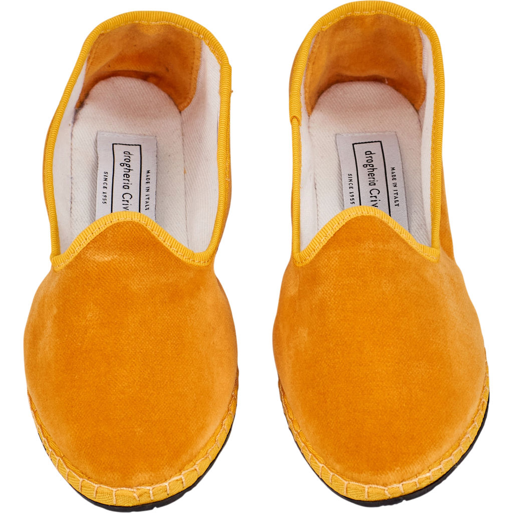 Drogheria Crivellini Mustard Velvet Slippers