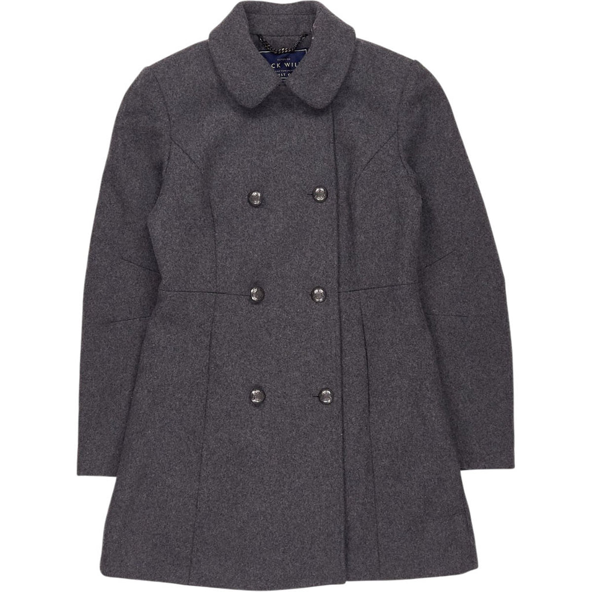 Jack Wills Grey Wool Blend Coat