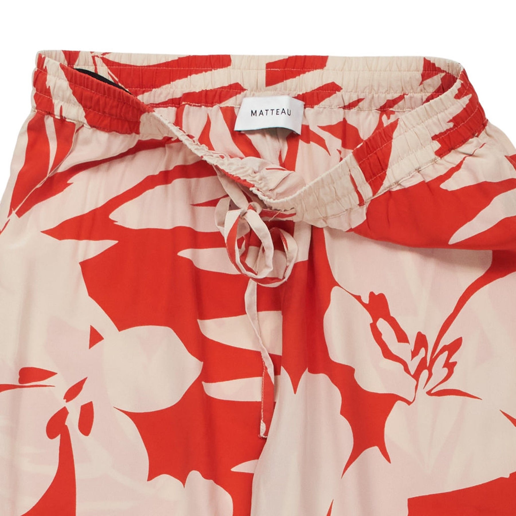 Matteau Red Floral Silk Trousers