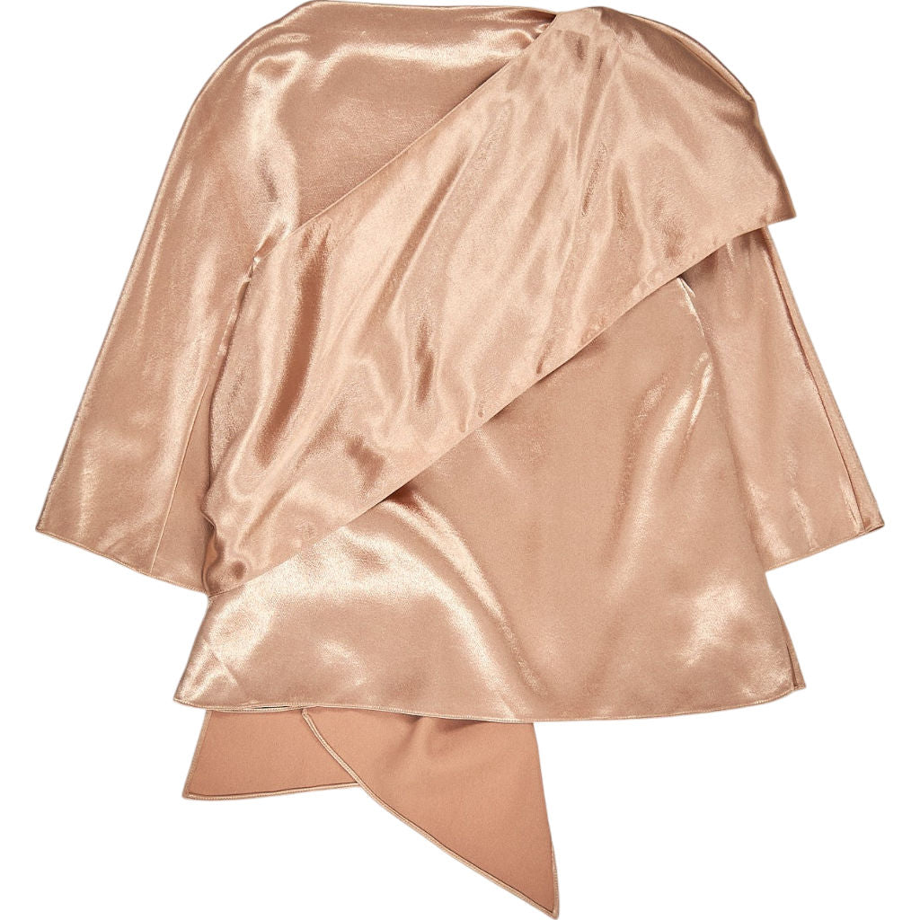 Osman Metallic Pink Wrap Top