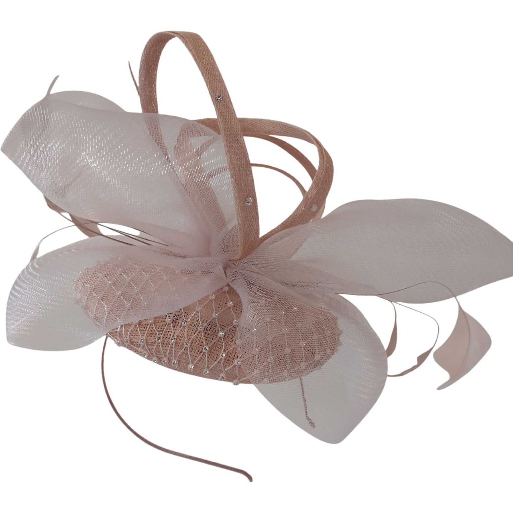 Snoxell & Gwyther Dusky Pink Fascinator with Netting