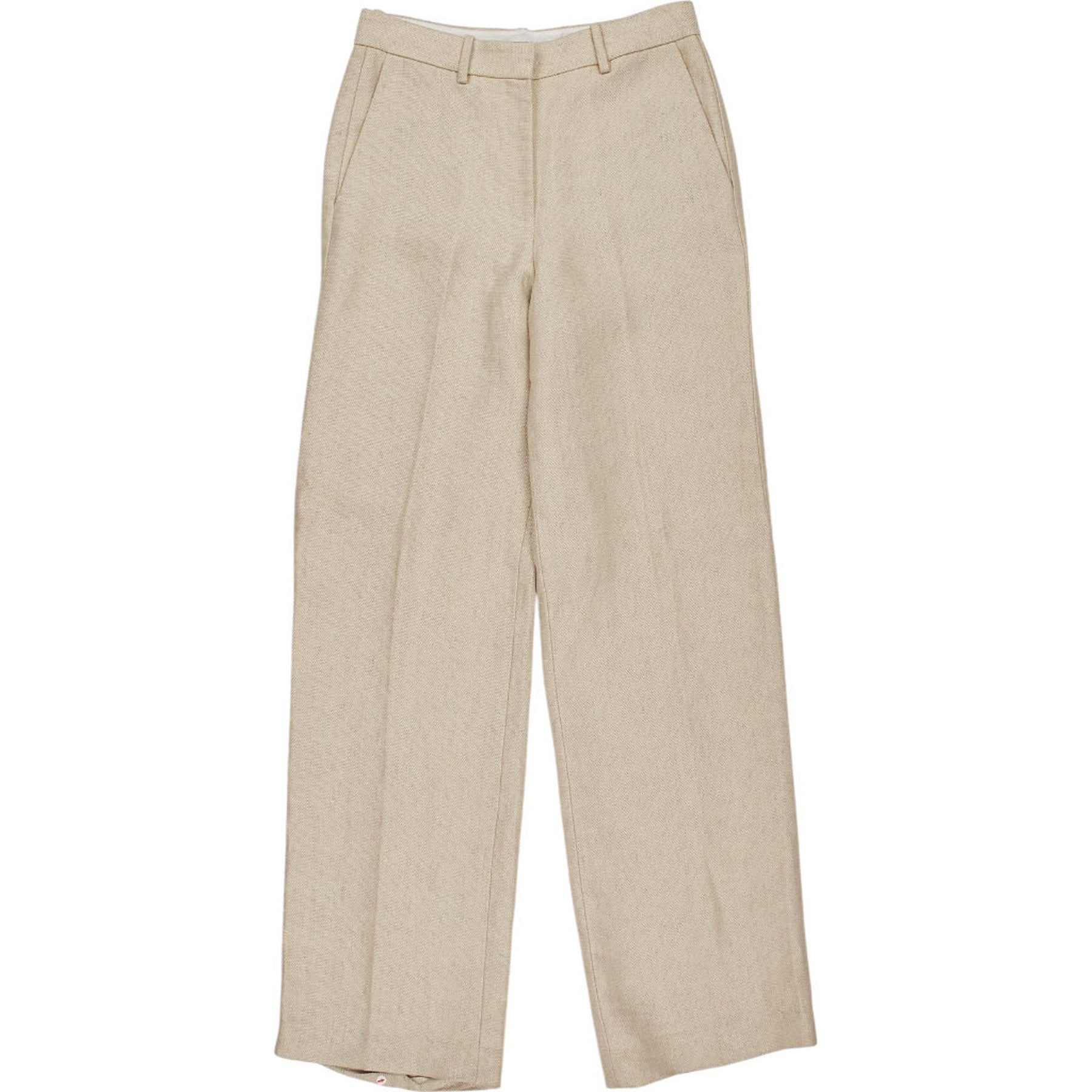 Theory Beige Basket Tweed Trousers US