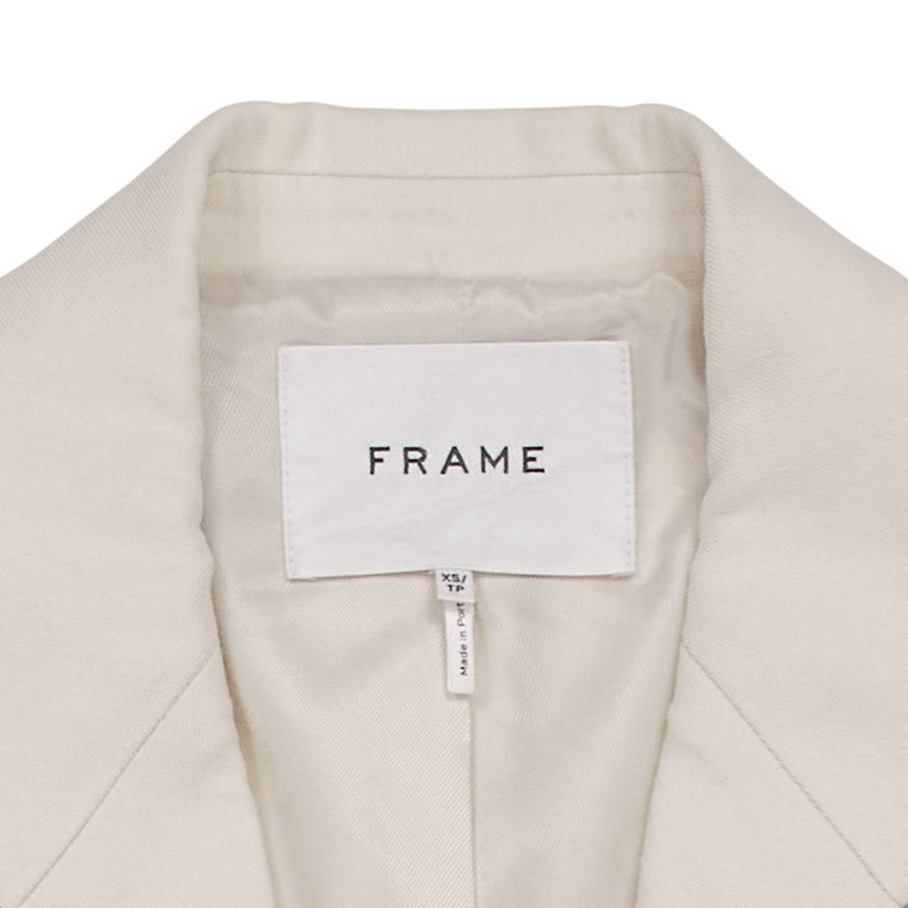 Frame Cream Linen Blazer Jacket XS