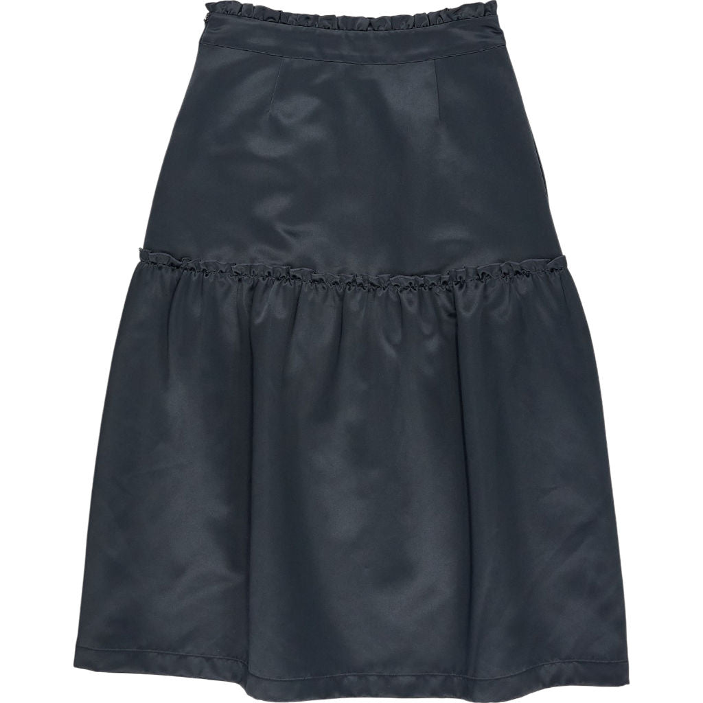 Wyse Dark Grey Satin Saskia Skirt UK 8