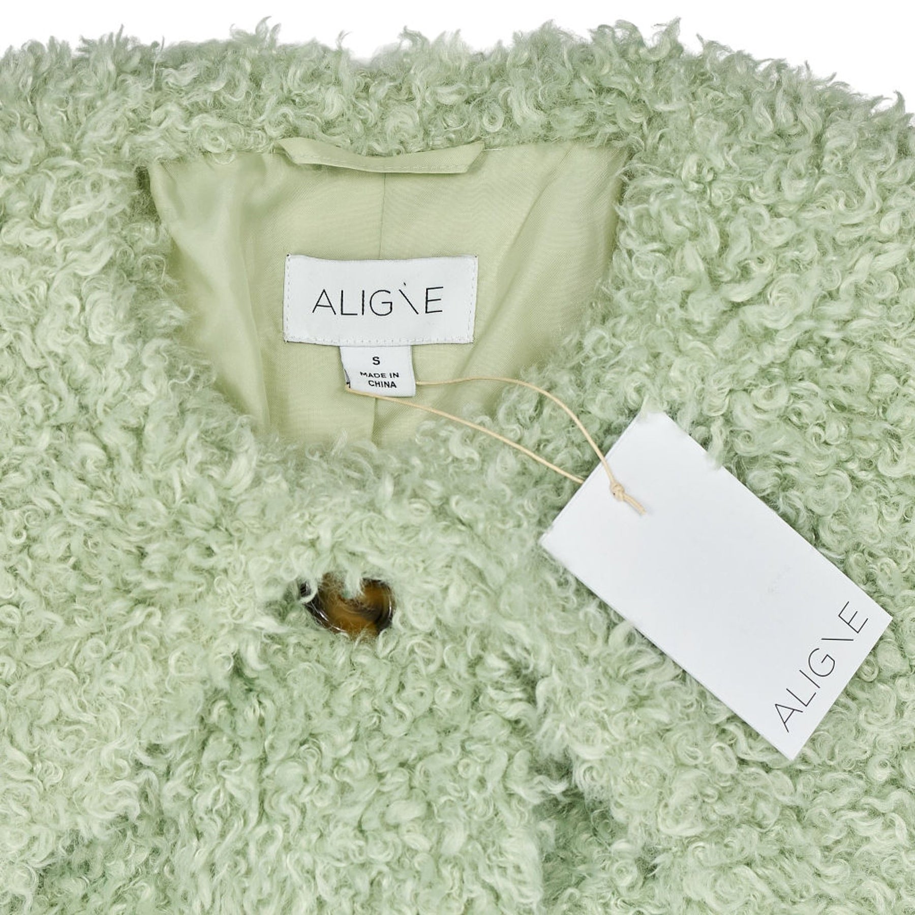 Aligne Wasabi Galway Oversized Teddy Coat