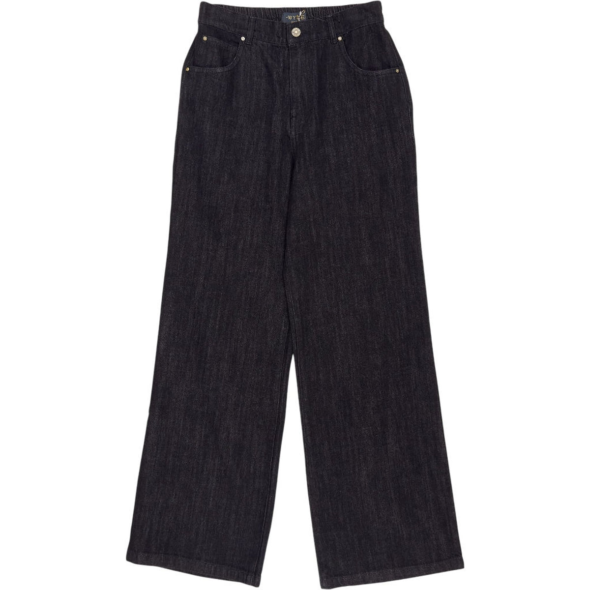 WYSE Black Luna Relaxed Wide Leg Jeans