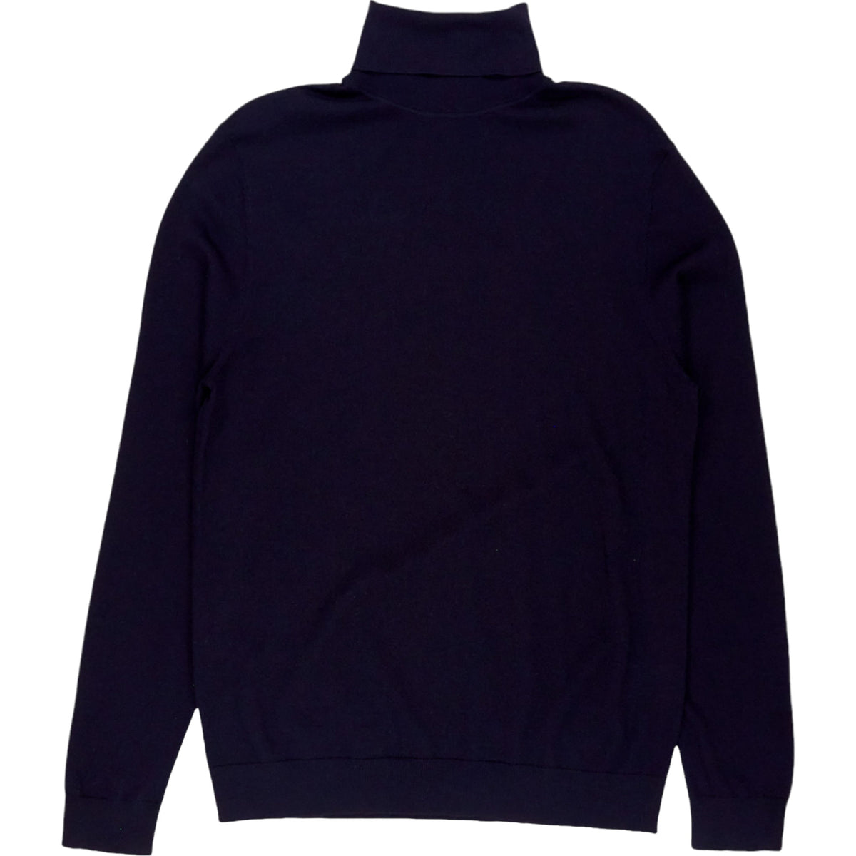 Moss Navy Roll Neck Jumper