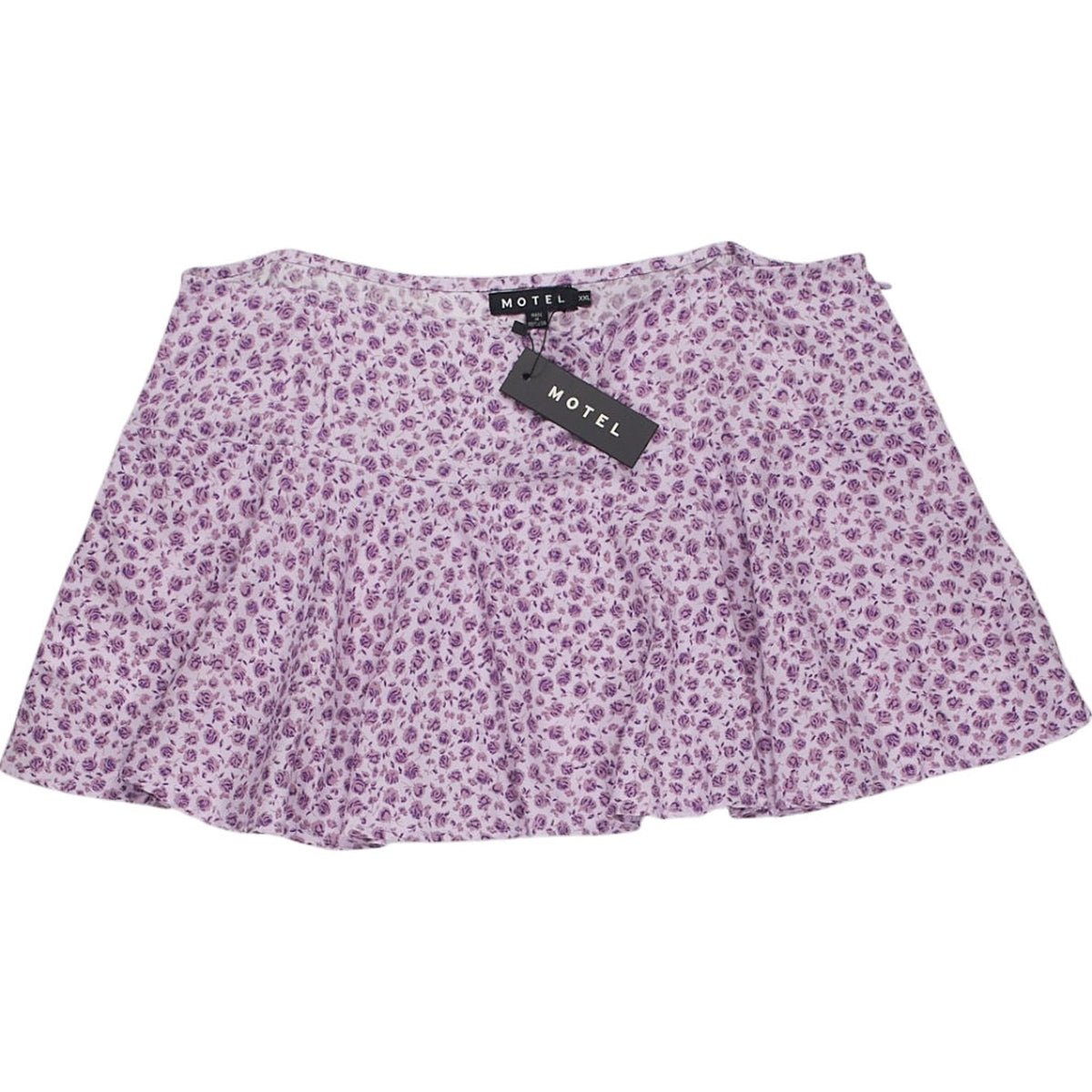 Motel Lilac Ditsy Rose Rara Skirt