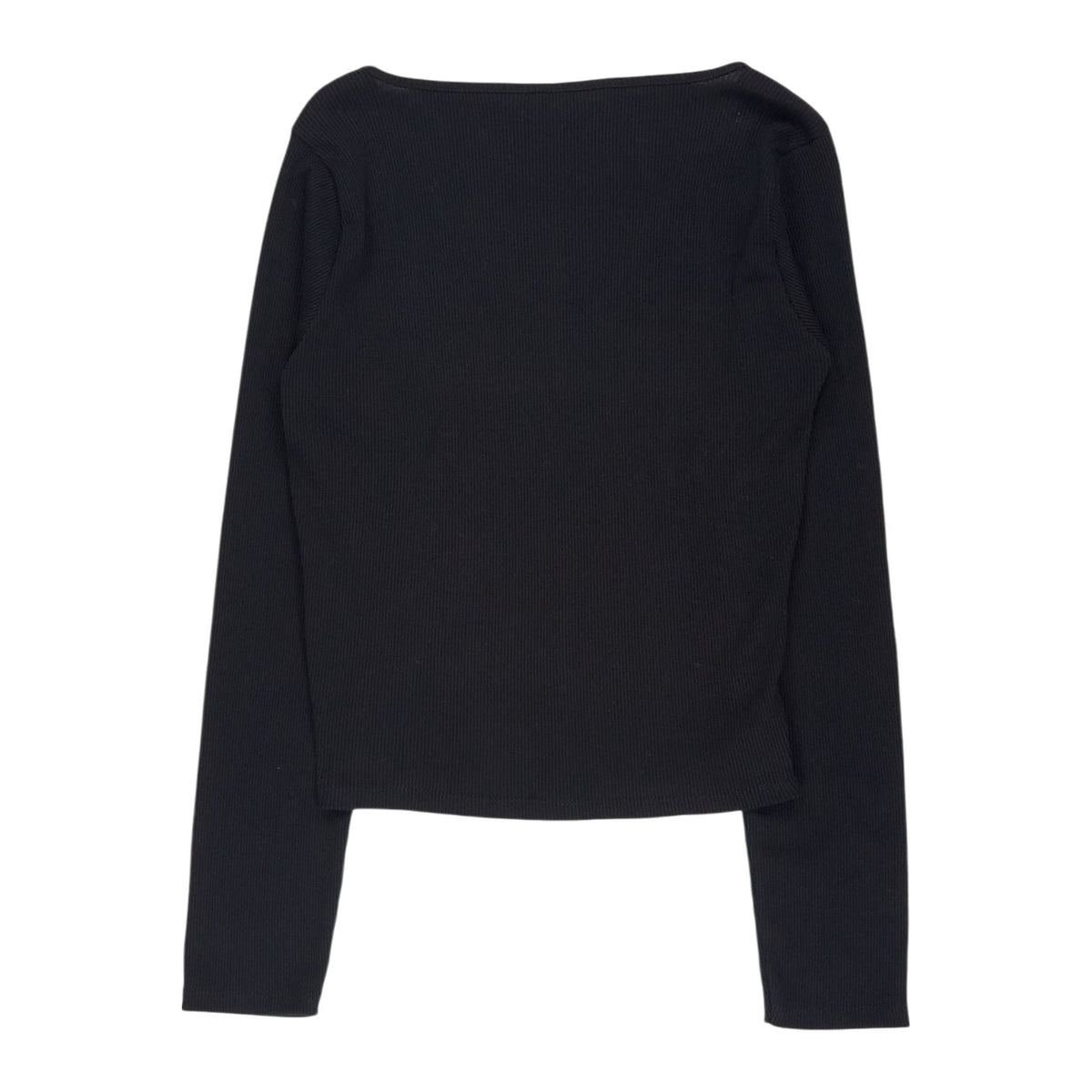 OMNES Black V-Neck Top