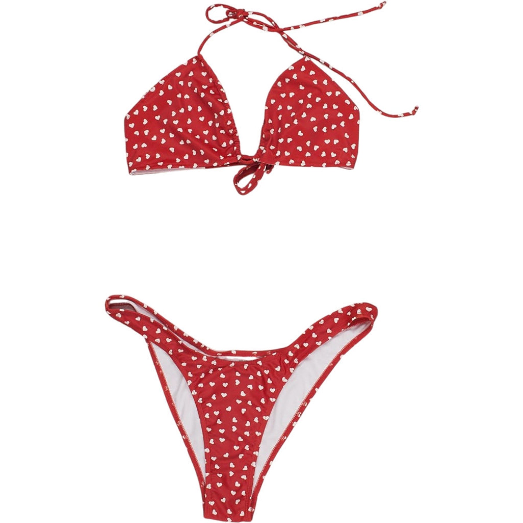 Motel Red Heart Print Bikini