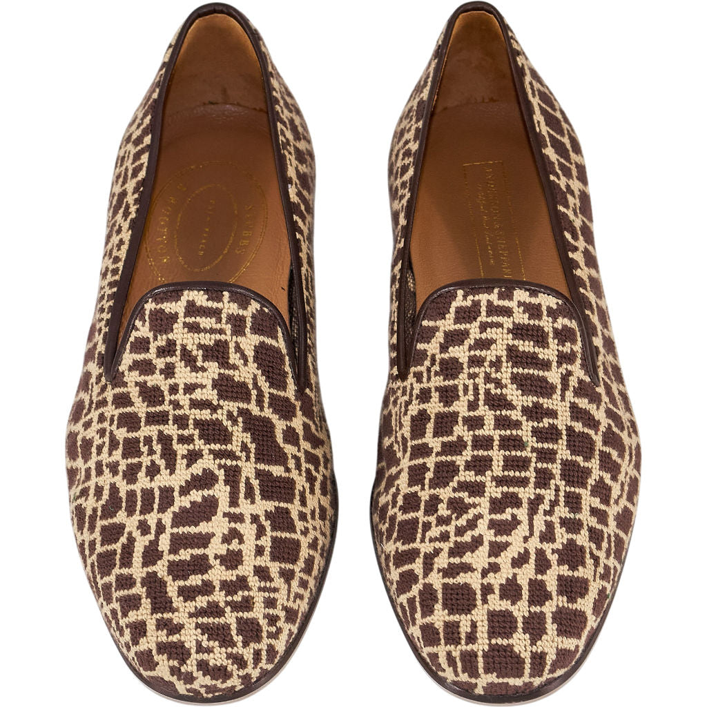 Stubbs & Wootton Brown Patterned Loafers