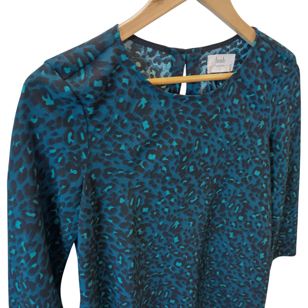 Hush Blue Leopard Print Mini Dress