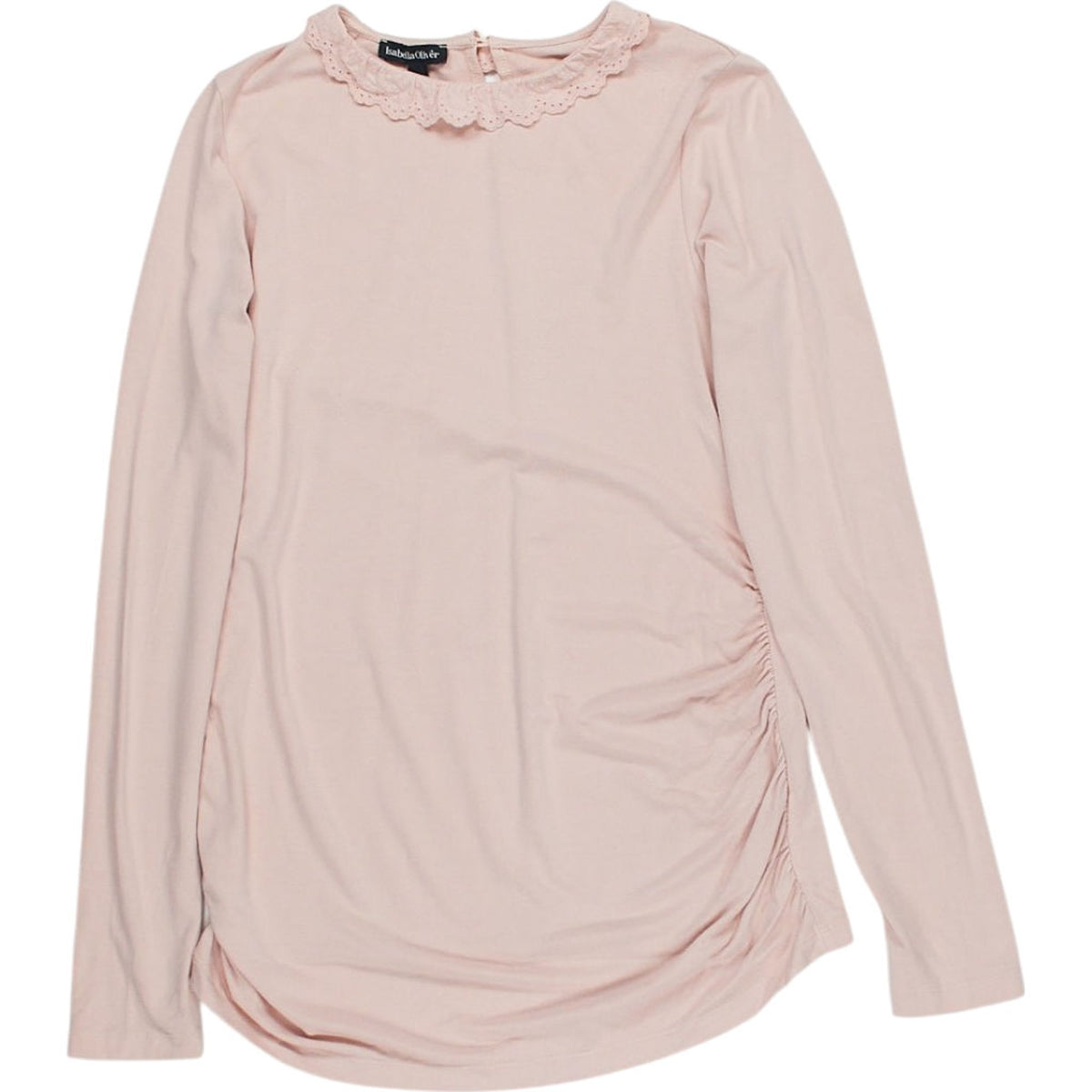 Isabella Oliver Pink Lace Collar Top