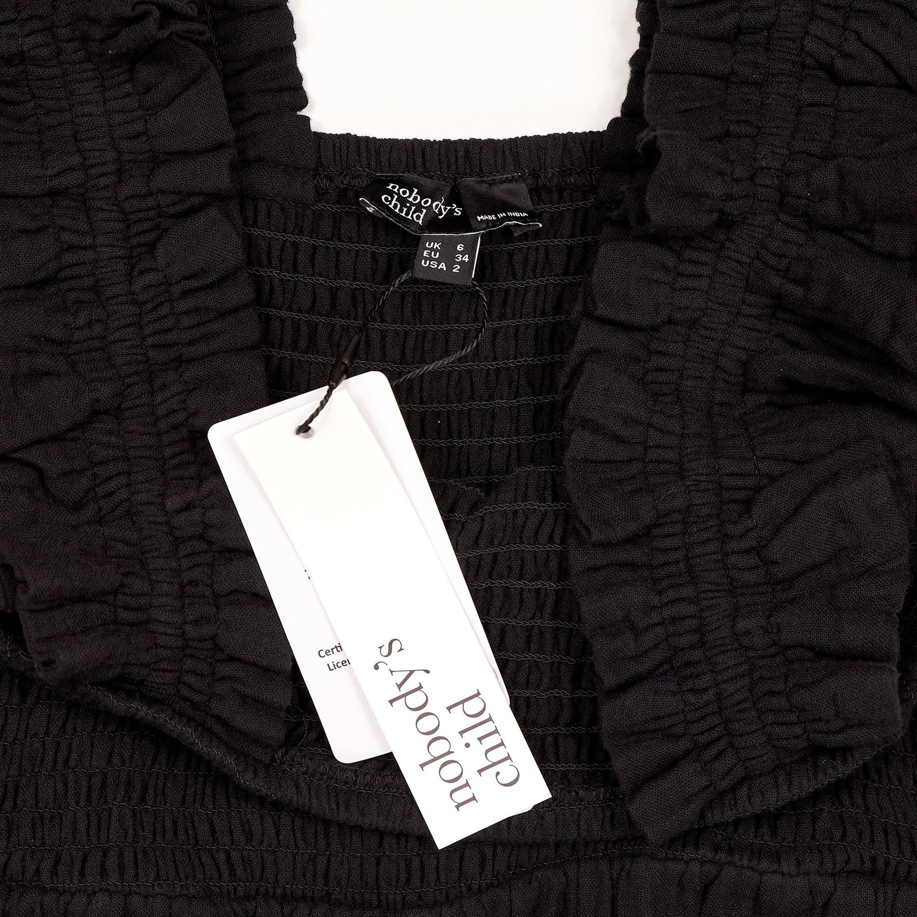 Nobody's Child Black Organic Cotton Jumpsuit