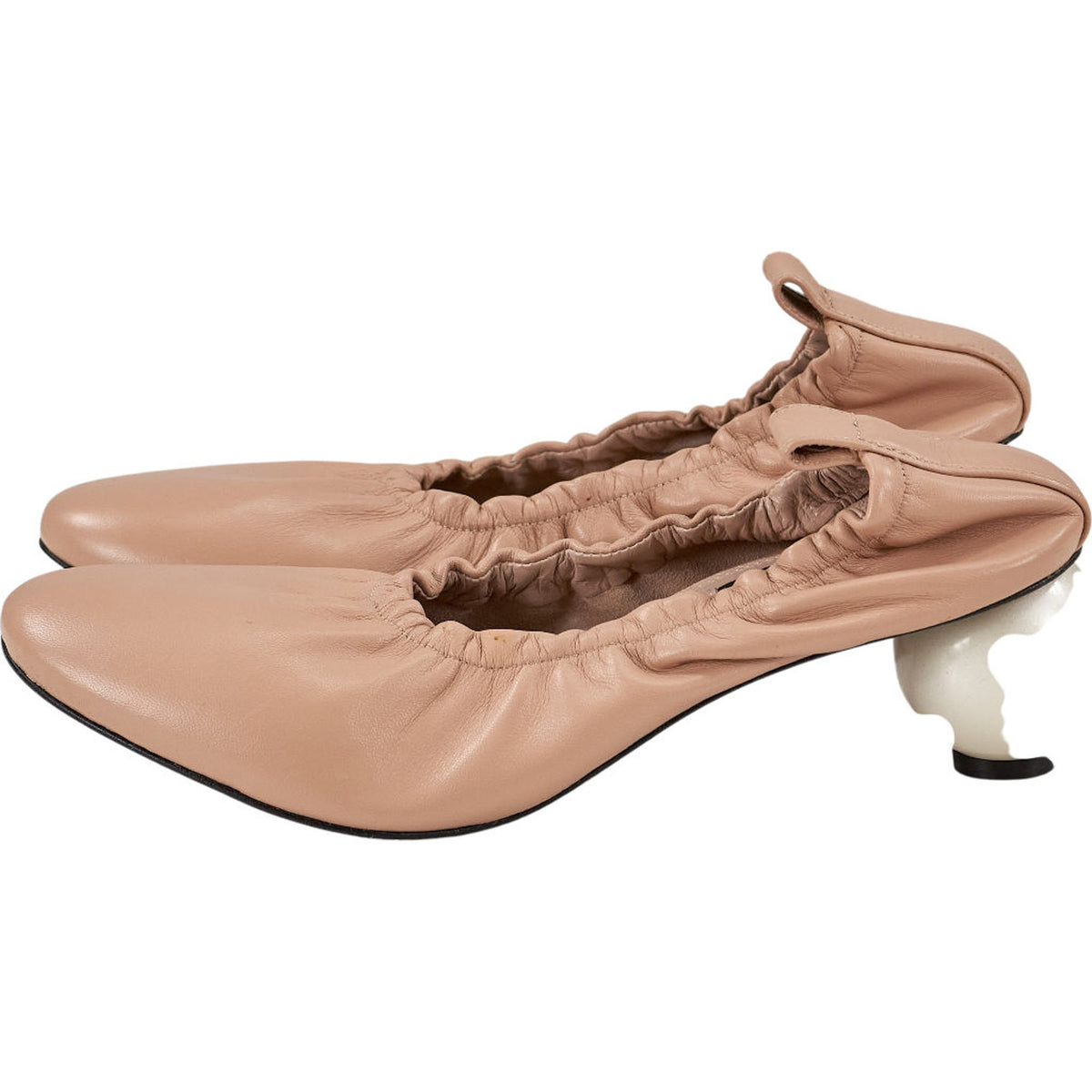 Mother of Pearl Beige Leather Shoes