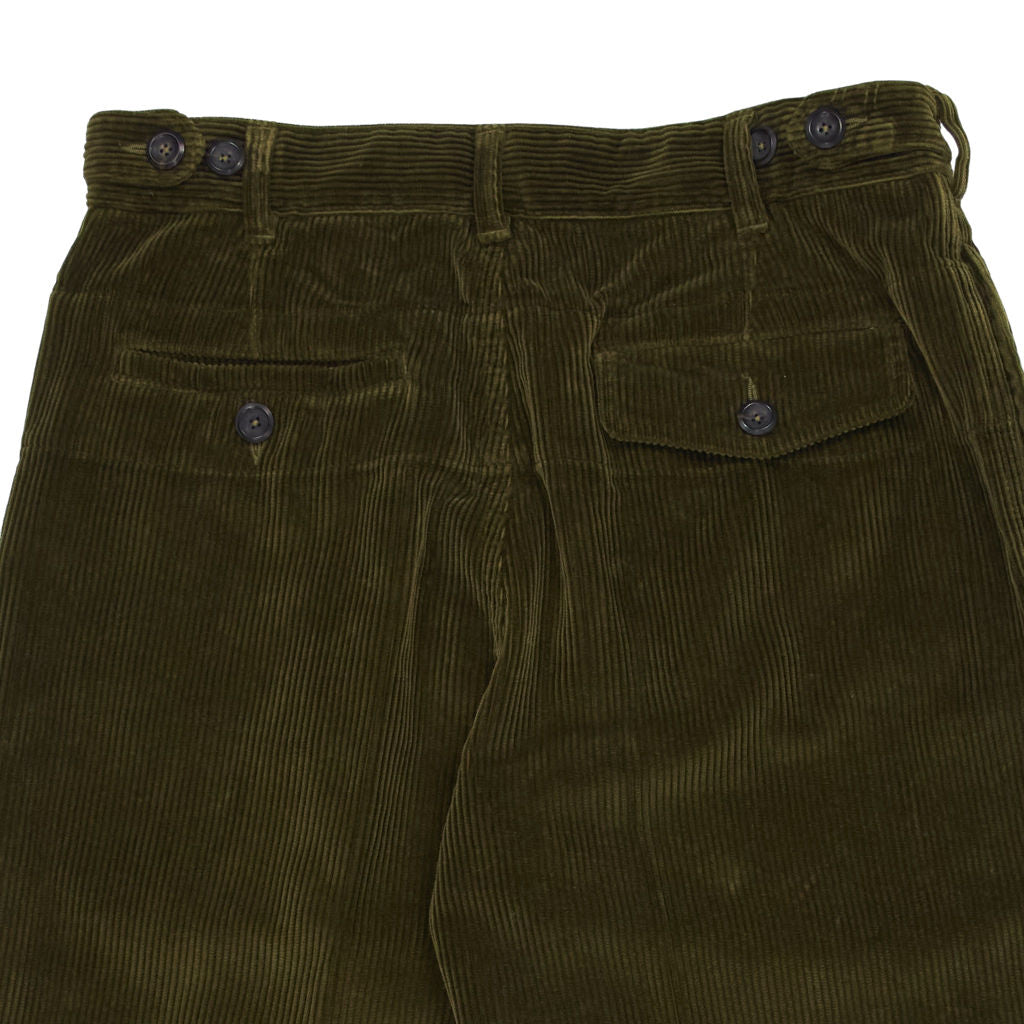 Drakes Corduroy Tan One Pleat Chinos W30"
