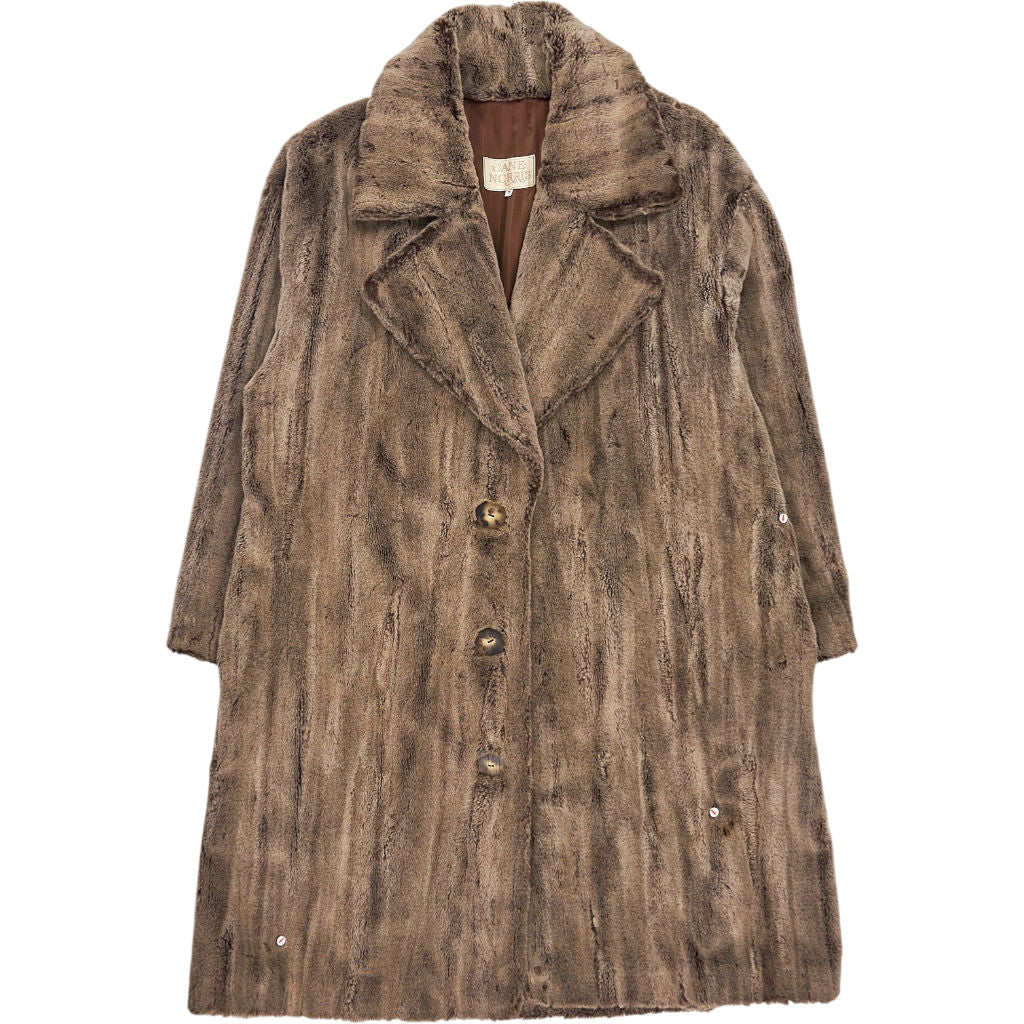 Jane Norris Brown Faux Fur Coat