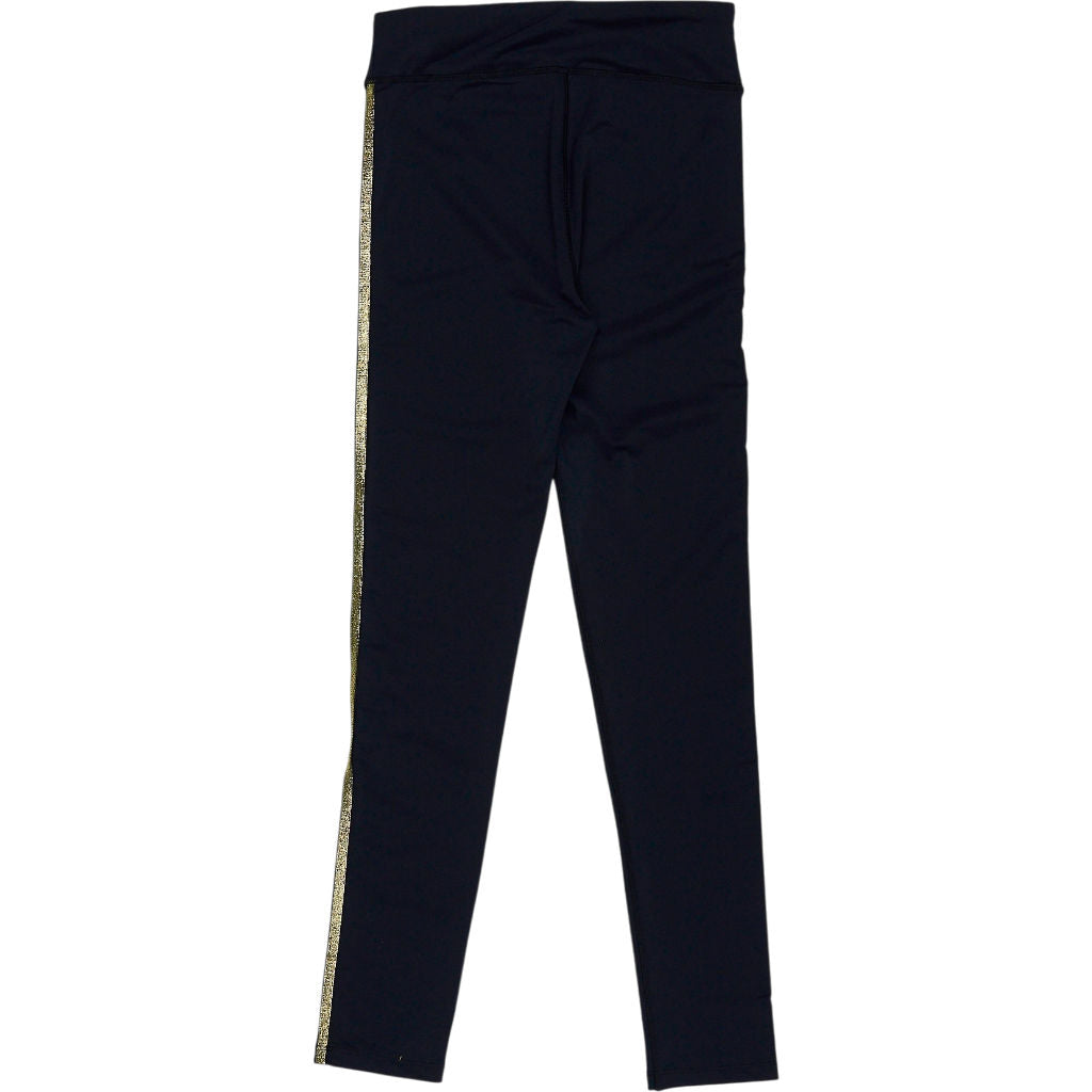 Hush Black Gold Side Stripe Leggings