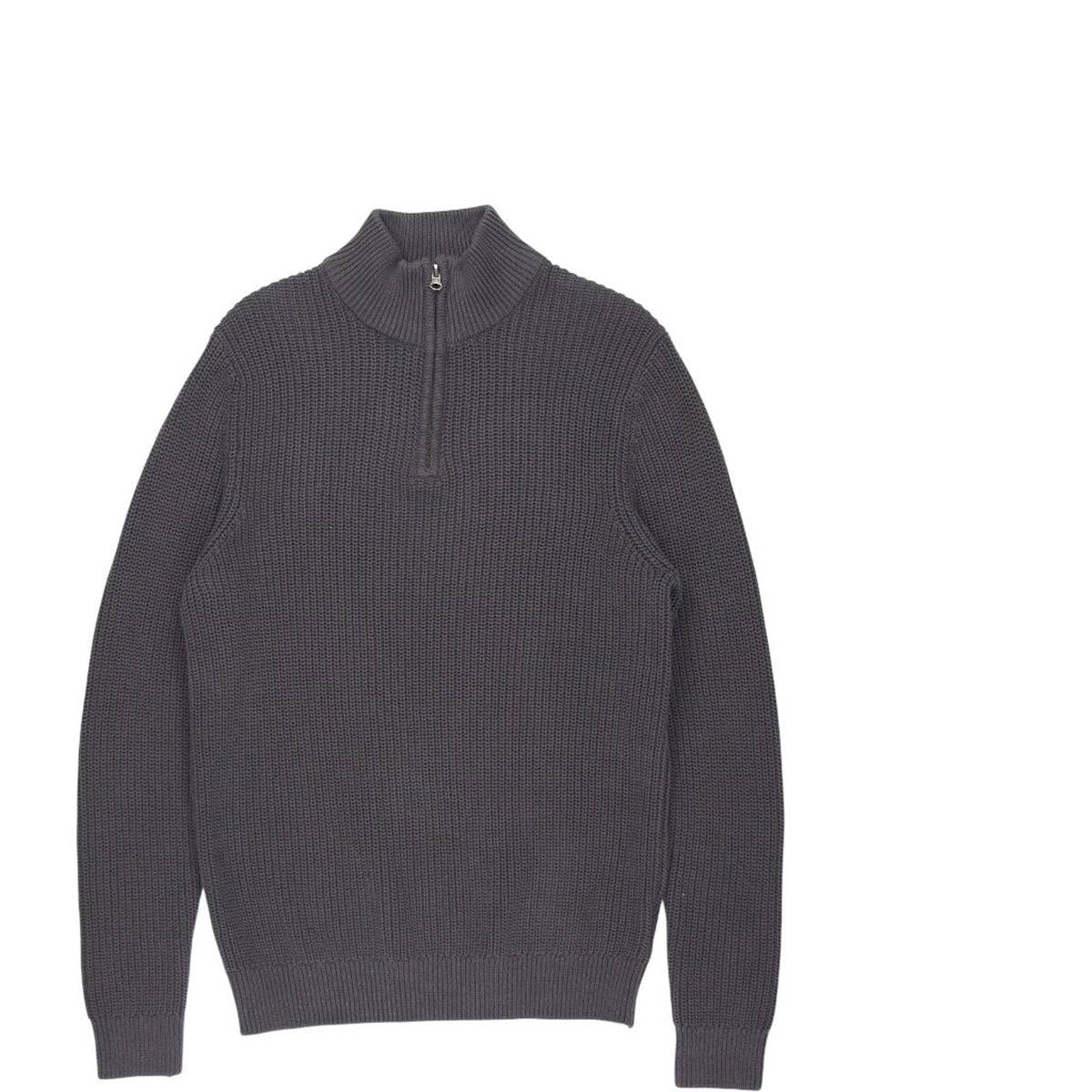 Folk Grey 1/4 Zip Knit Jumper