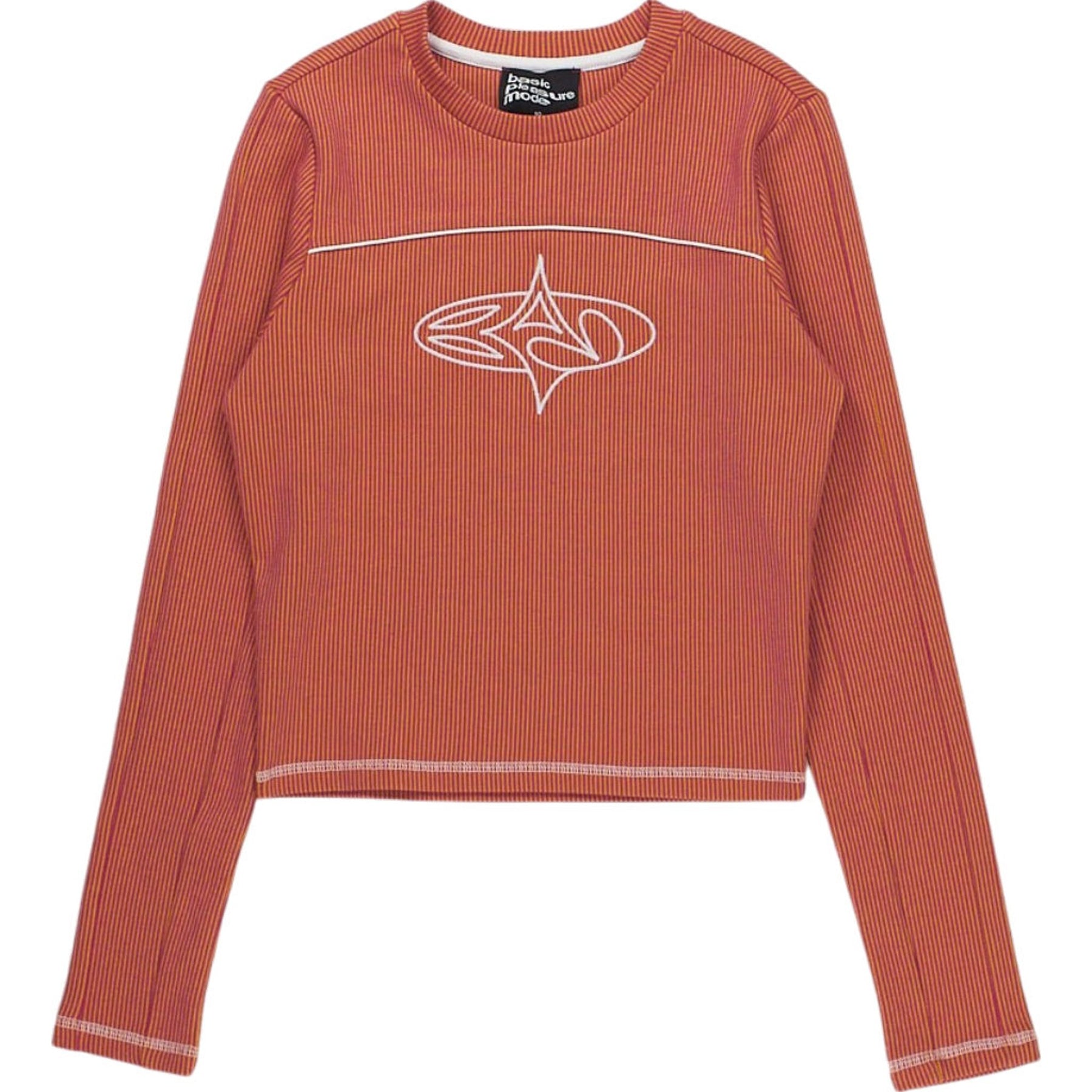 Basic Pleasure Mode Orange Striped Top