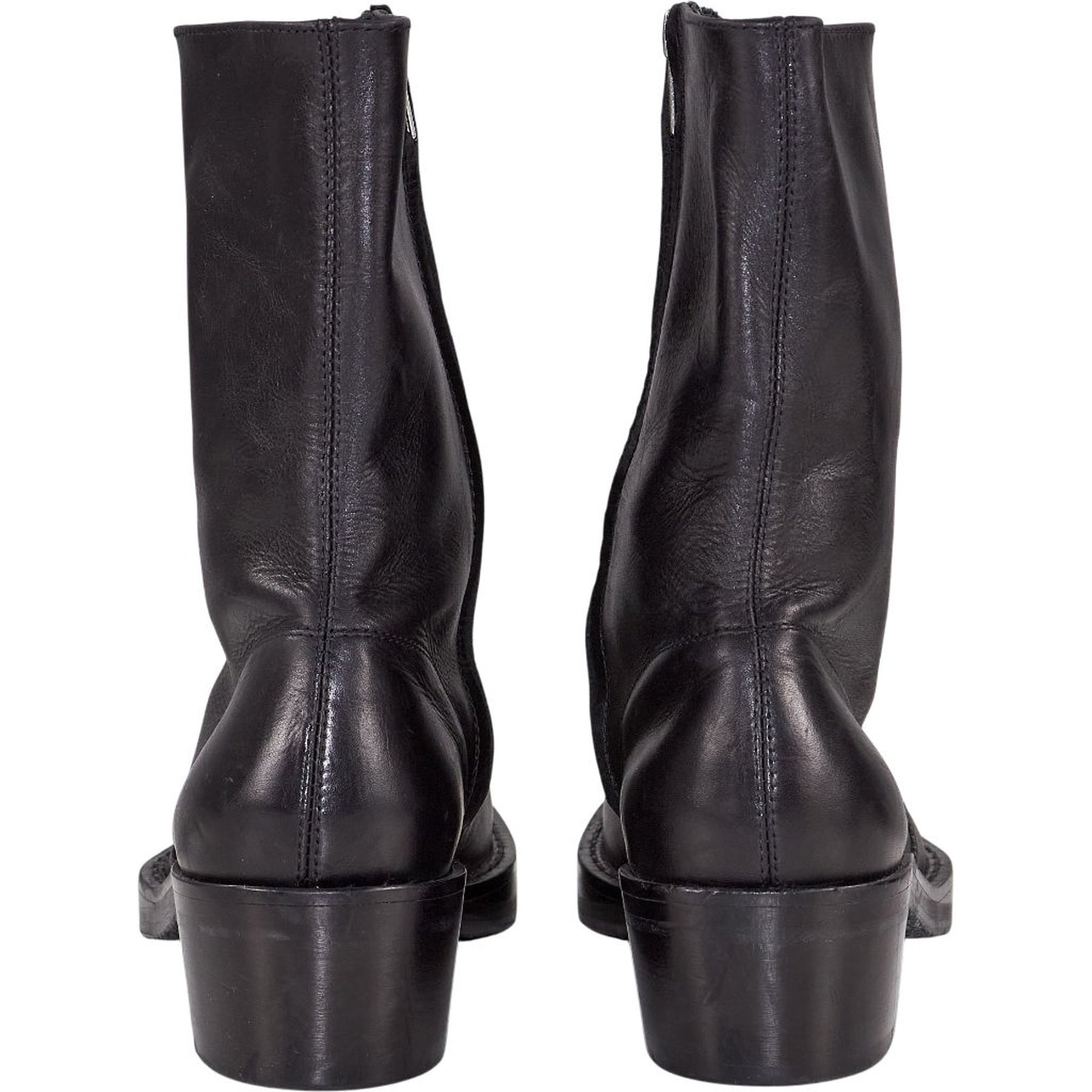 YMC Black Leather Boots UK 5