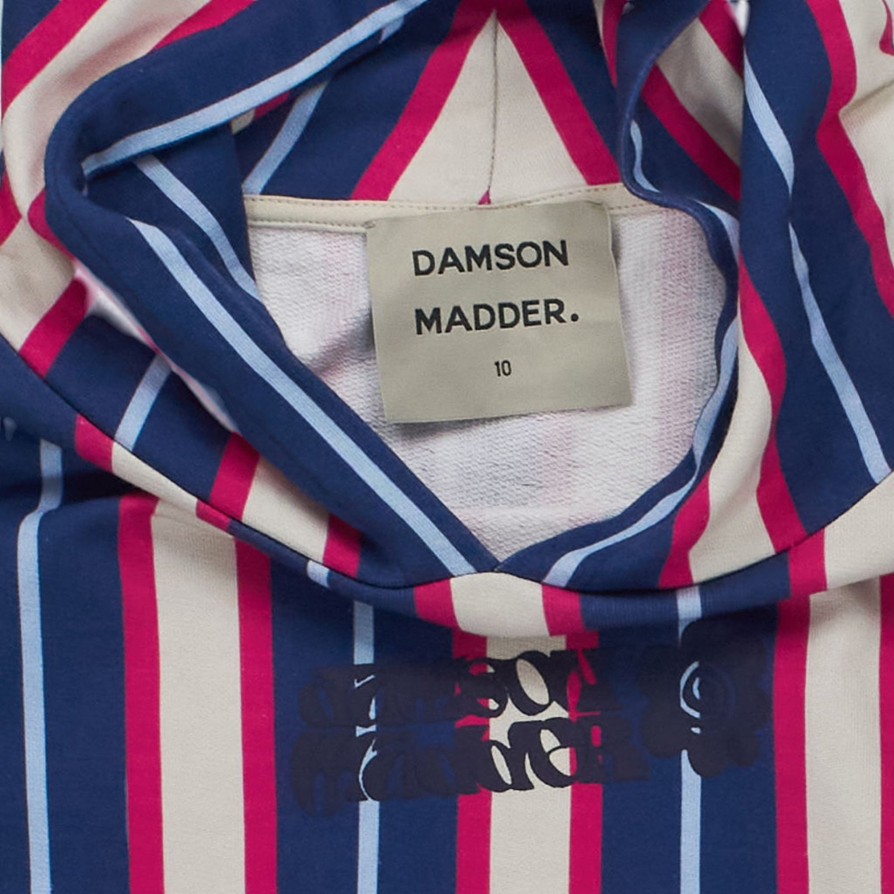 Damson Madder Multicolour Stripe Hoodie