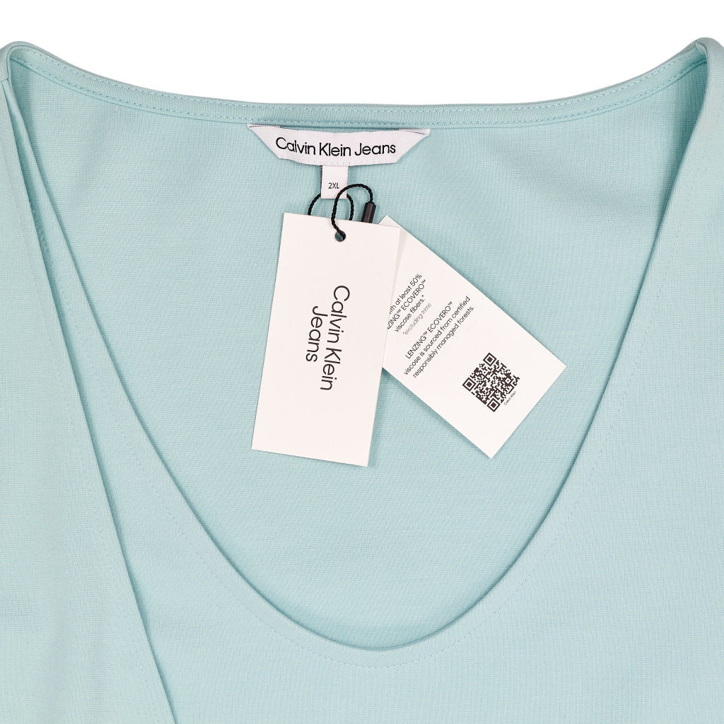 Calvin Klein Jeans Pastel Turquoise Buckle Top