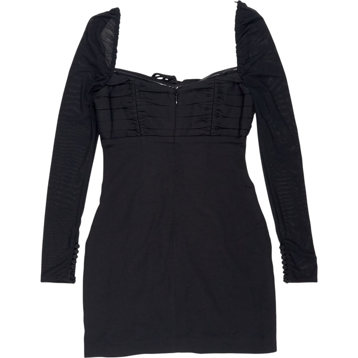 Self-Portrait Black Stretch Crepe Mini Dress