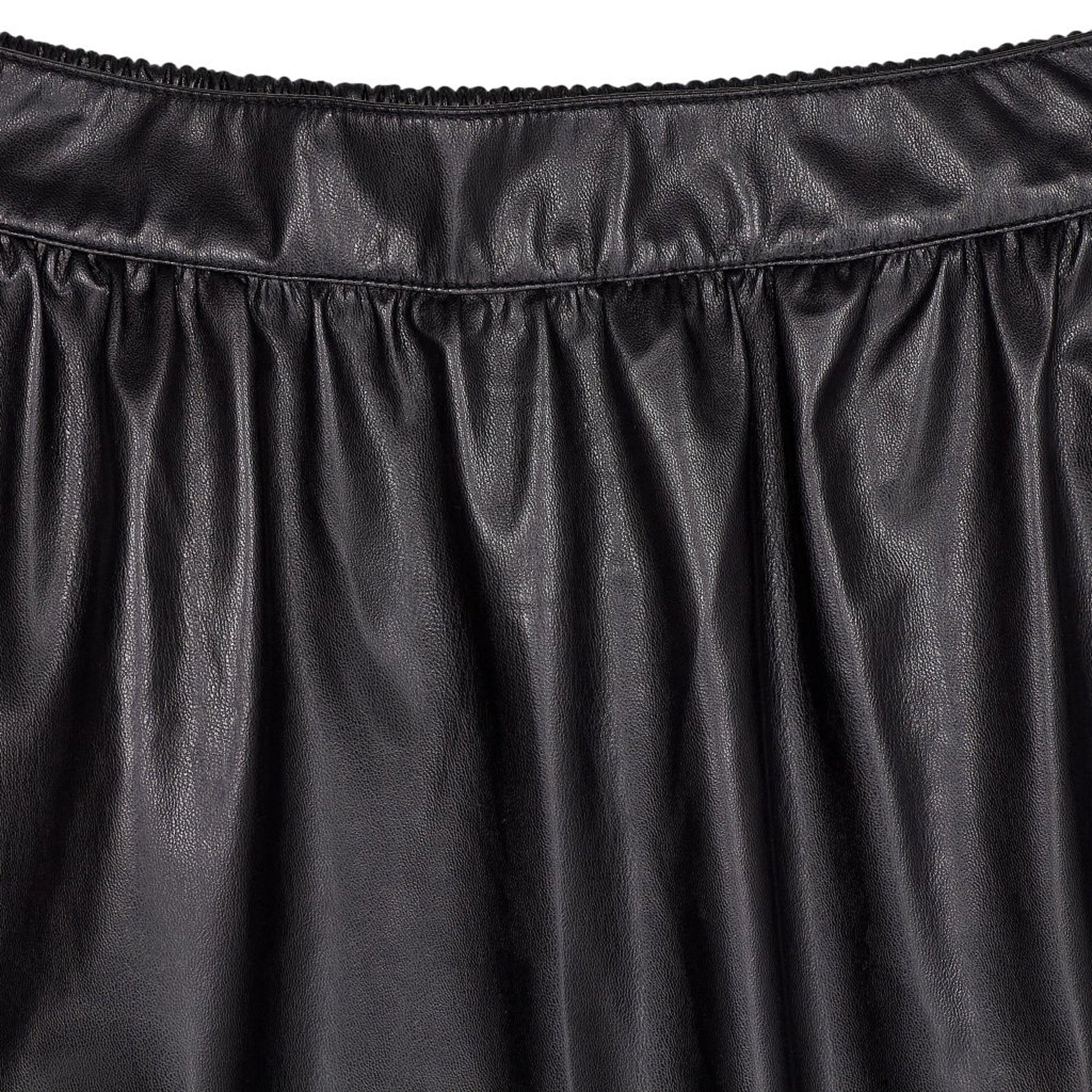 WYSE Black Faux Leather Mollie Skirt
