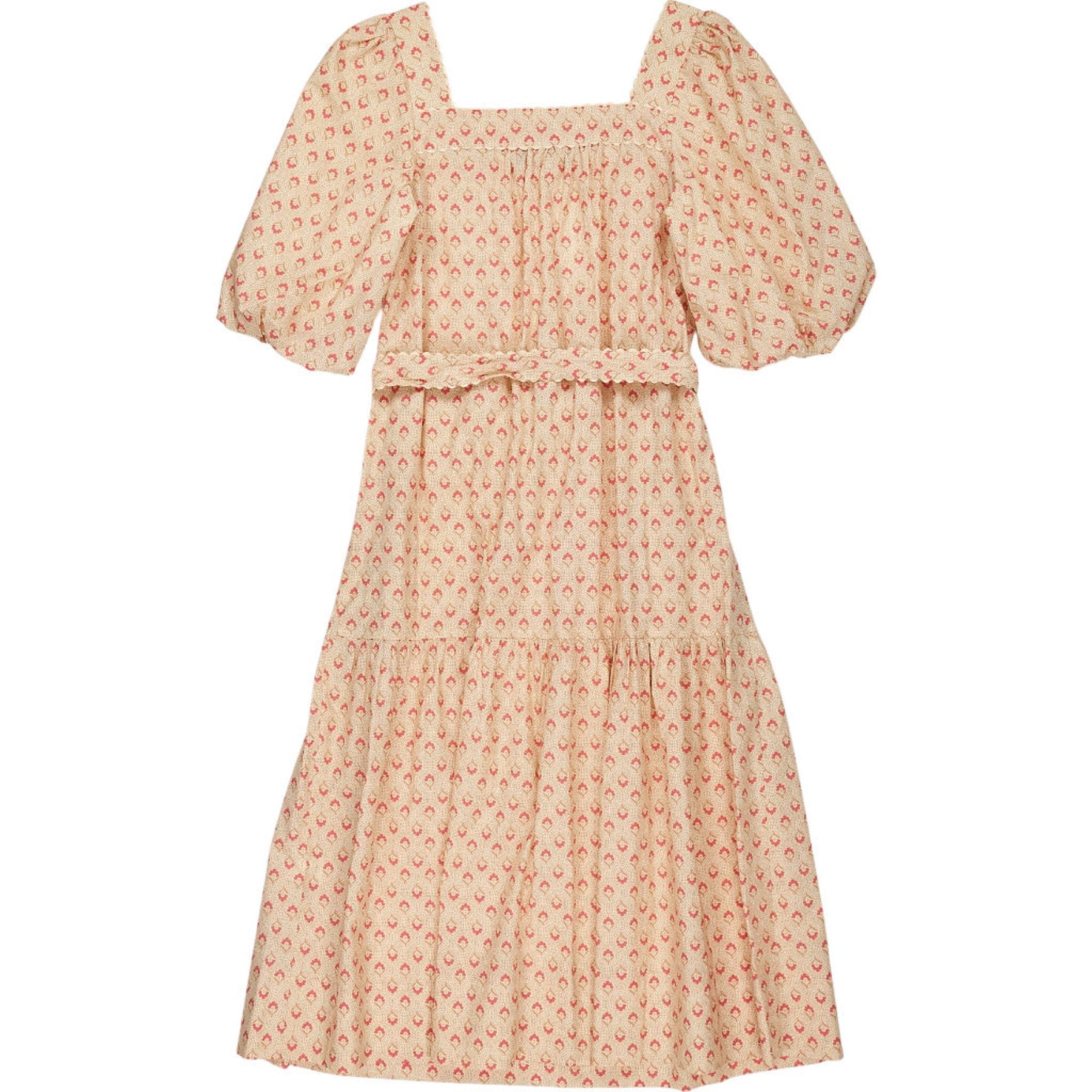Wyse London Beige Floral Harper Dress