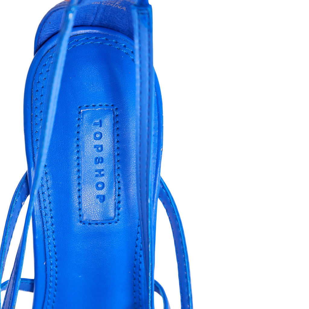 Topshop Blue Strappy Heels