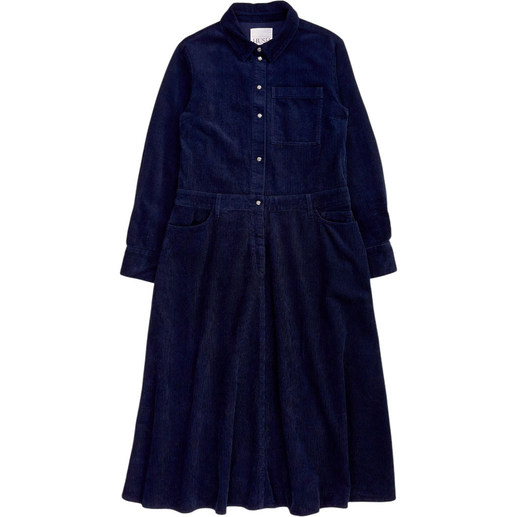 Hush Navy Corduroy Shirt Dress