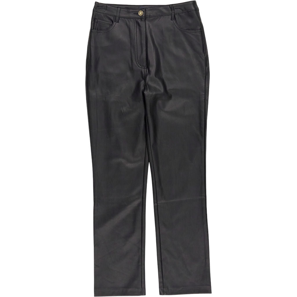WYSE Black Josie Faux Leather Trousers