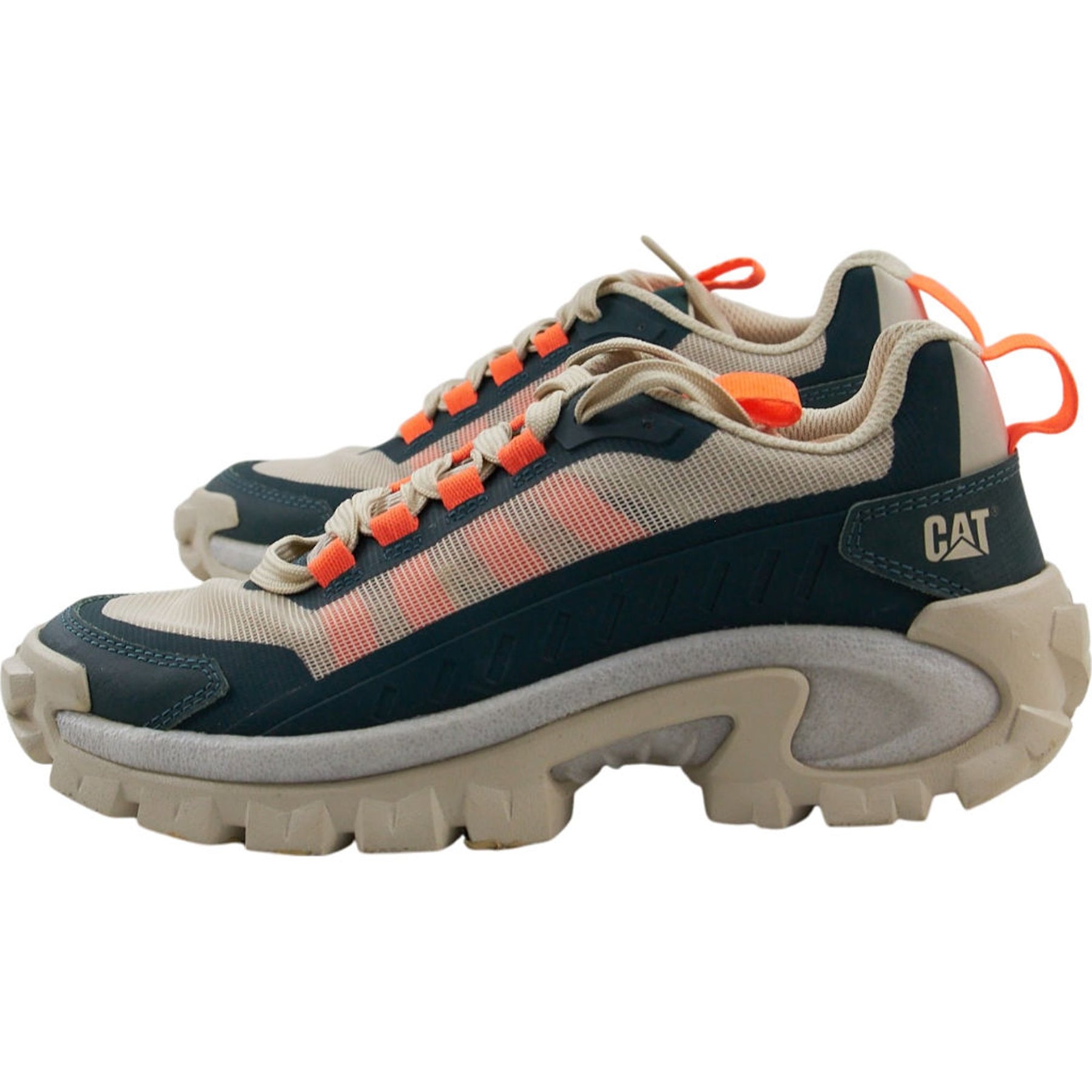 CAT Beige Green Trainers