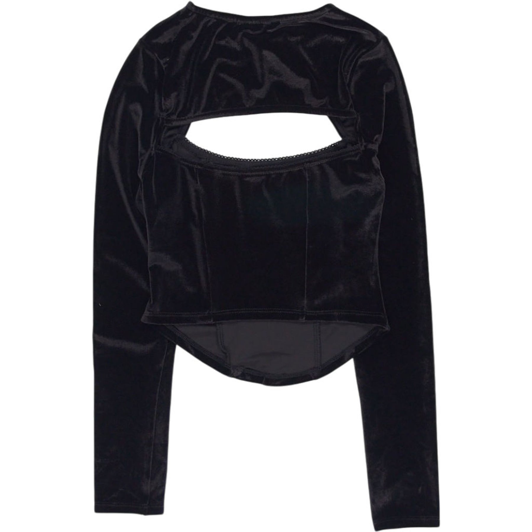 Motel Black Chanmi Velvet Top