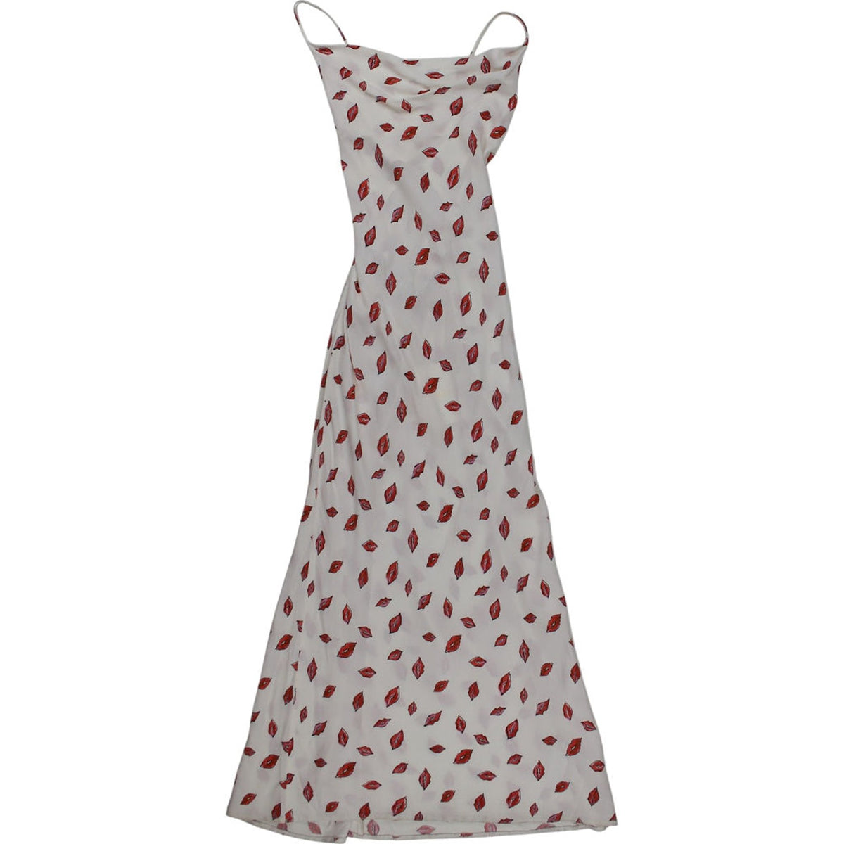 OMNES Red Print Strappy Midi Dress