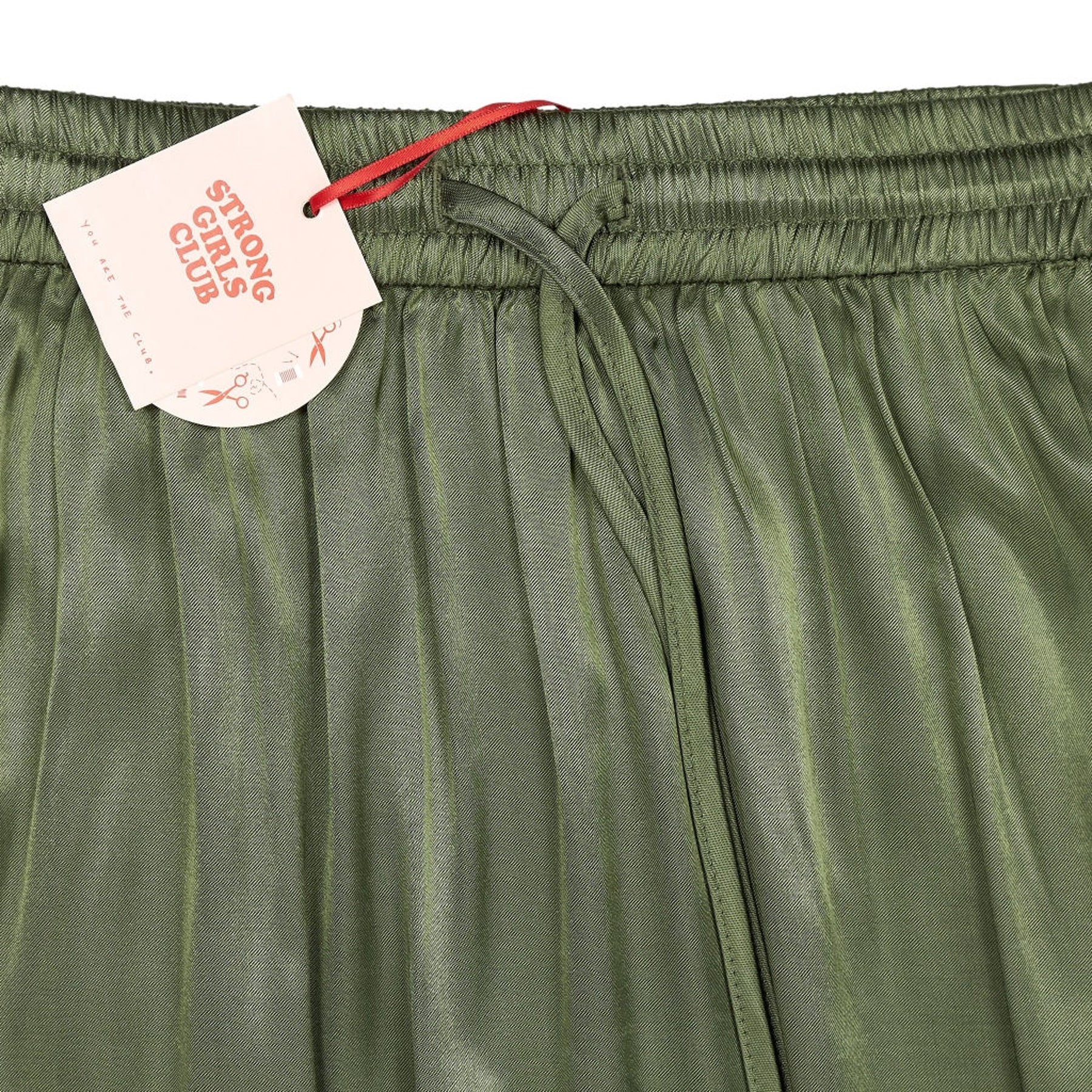 Strong Girls Club Green Viscose Midi Skirt