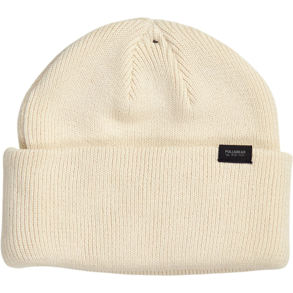 Pull&Bear Cream Knit Beanie