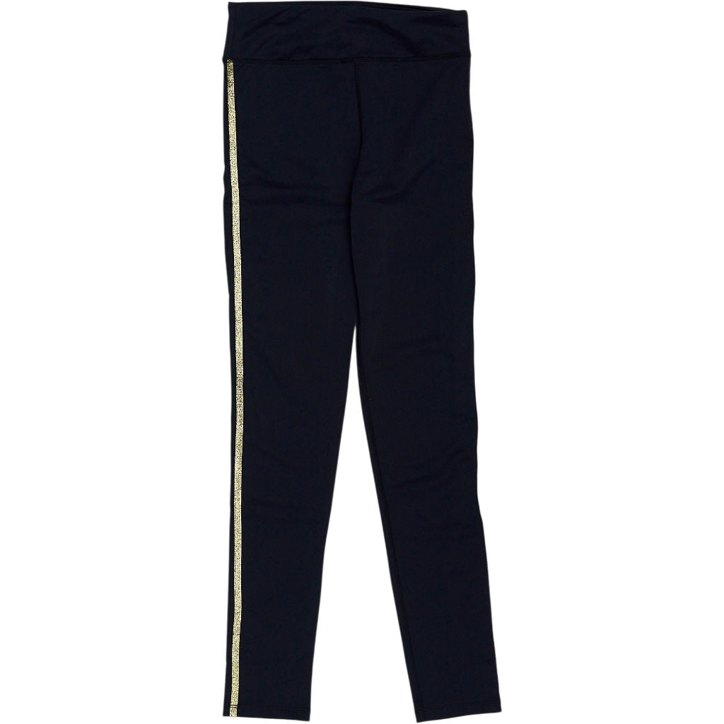 Hush Black Gold Side Stripe Leggings