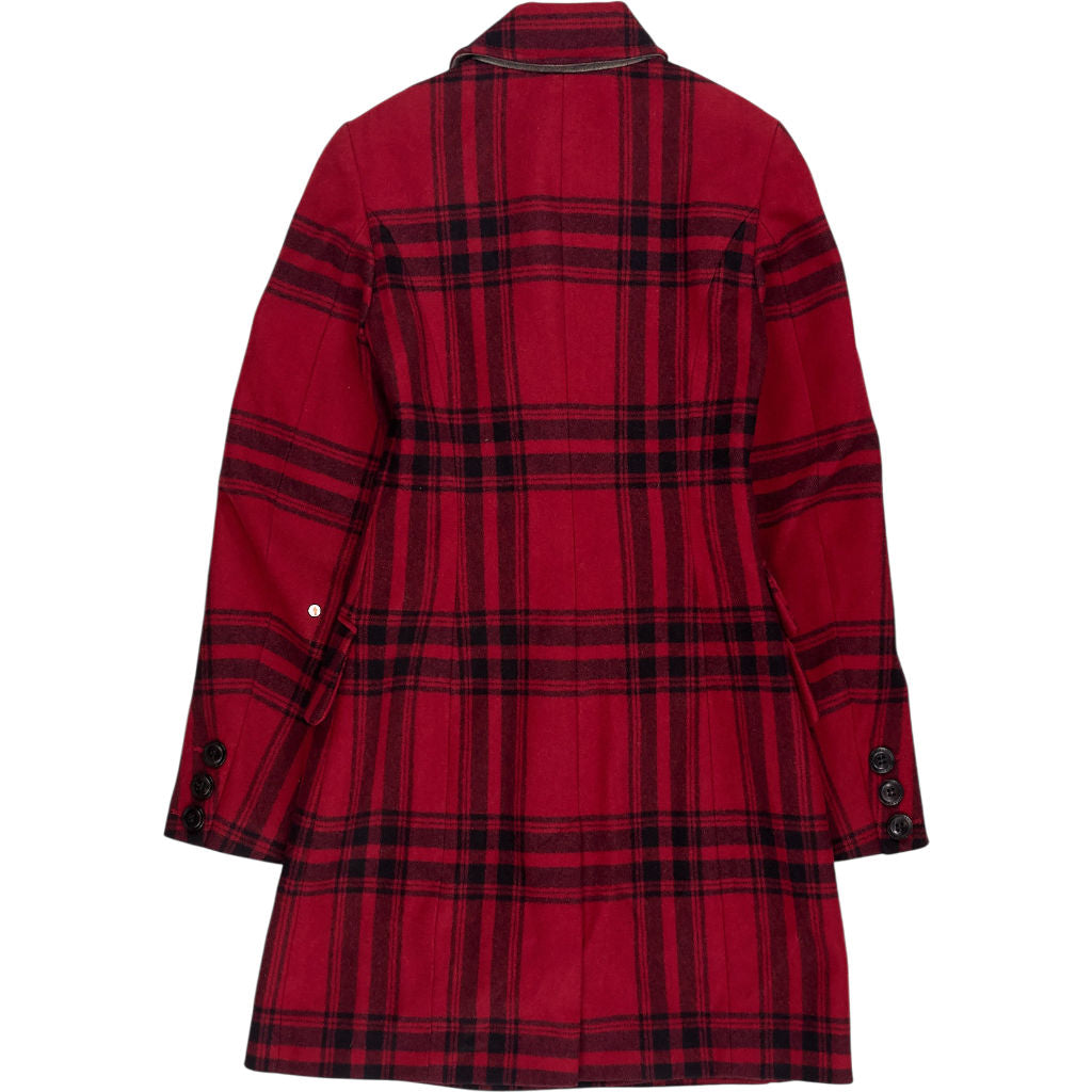 Karen Millen Red Check Wool Coat